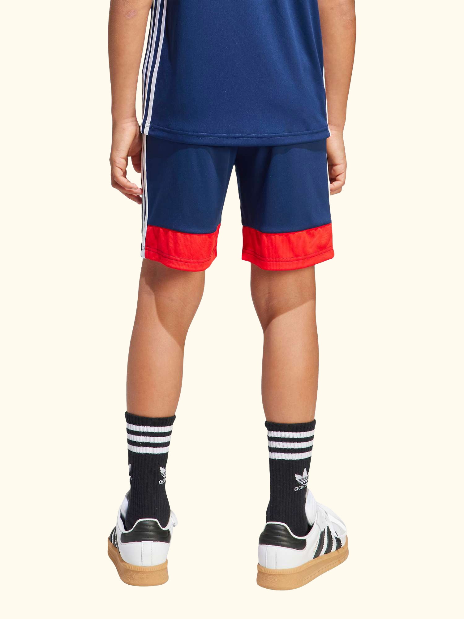 Kids' Tiro 25 Essentials Shorts, Team Navy Blue/Red