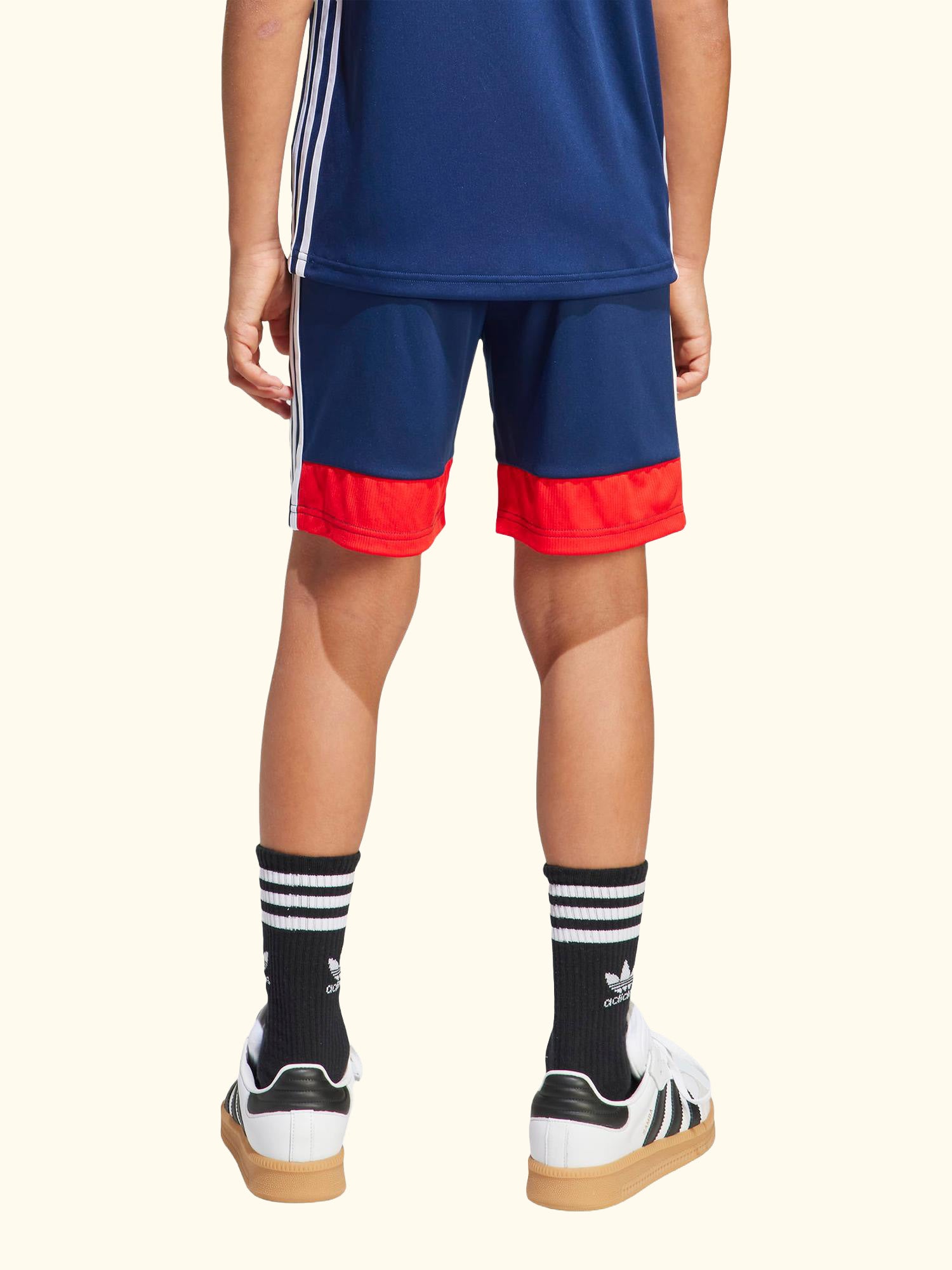Kids' Tiro 25 Essentials Shorts, Team Navy Blue/Red