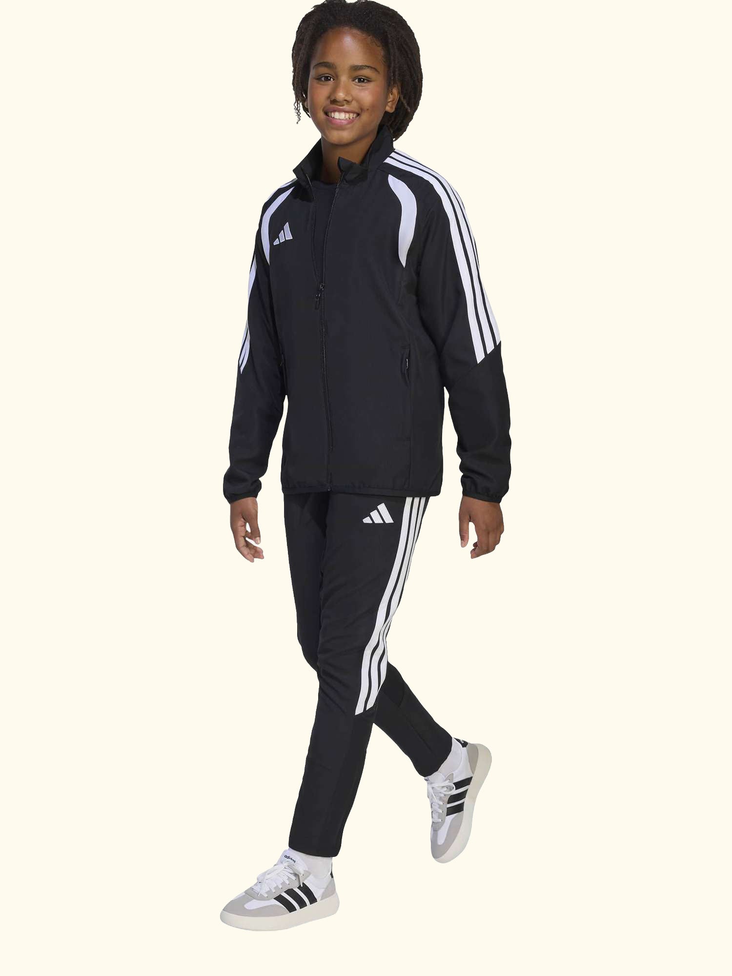 Kids' Tiro26 League Presentation Trousers, Black/White