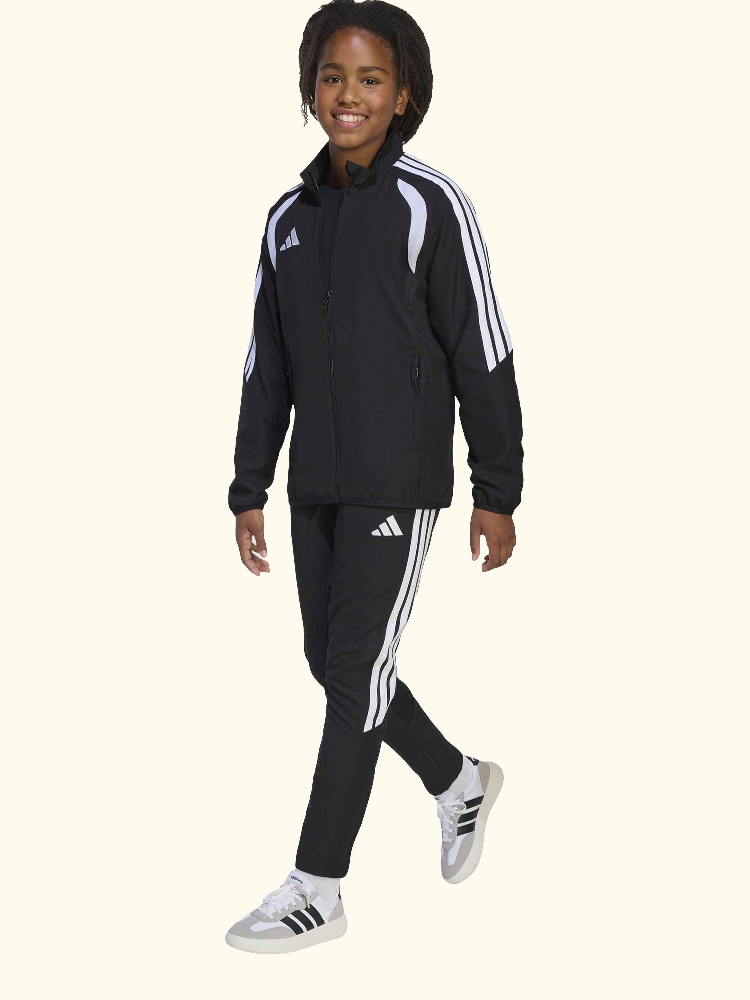 Kids' Tiro26 League Presentation Trousers, Black/White