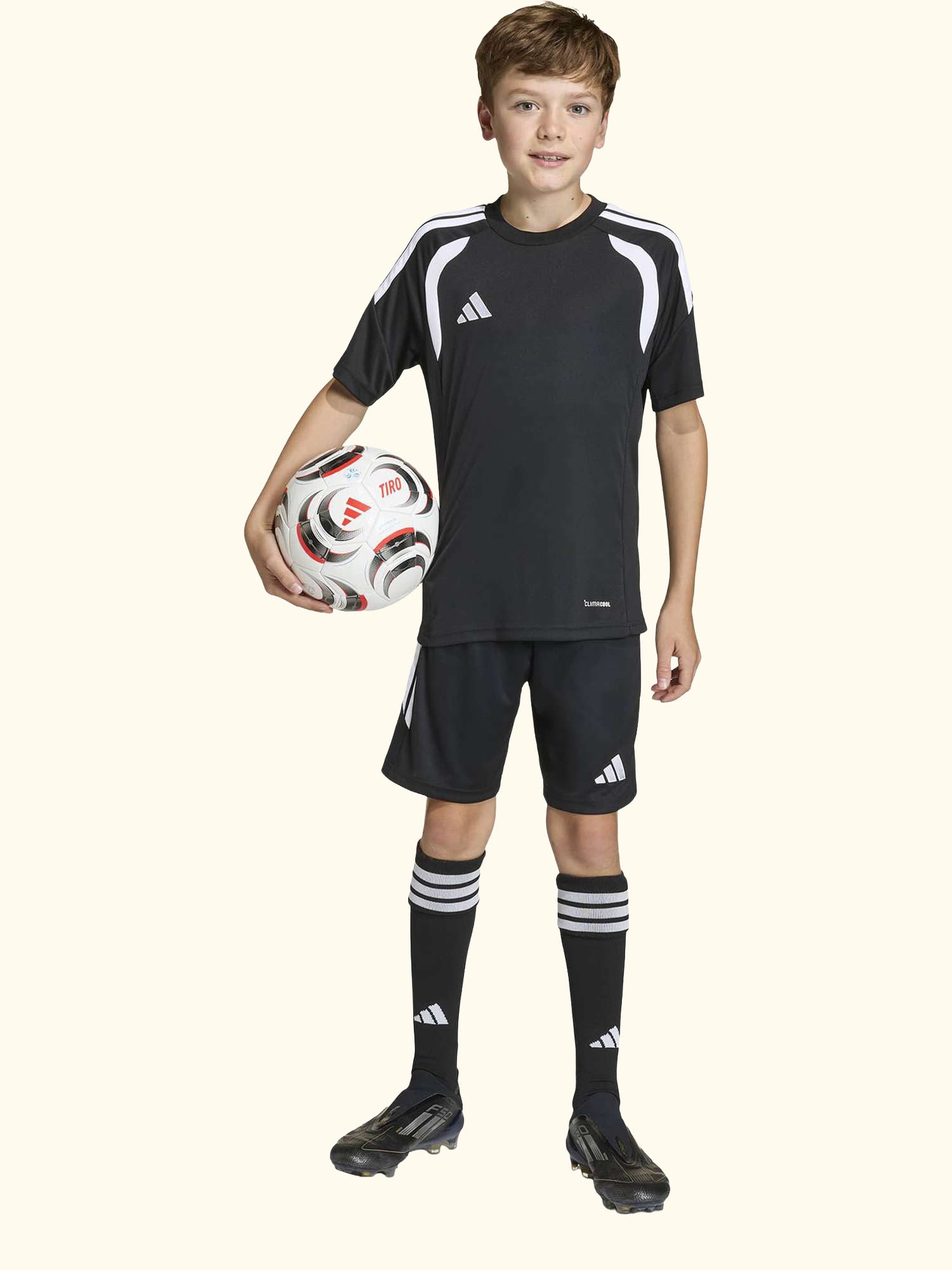 Kids' Tiro26 League T-Shirt, Black/White