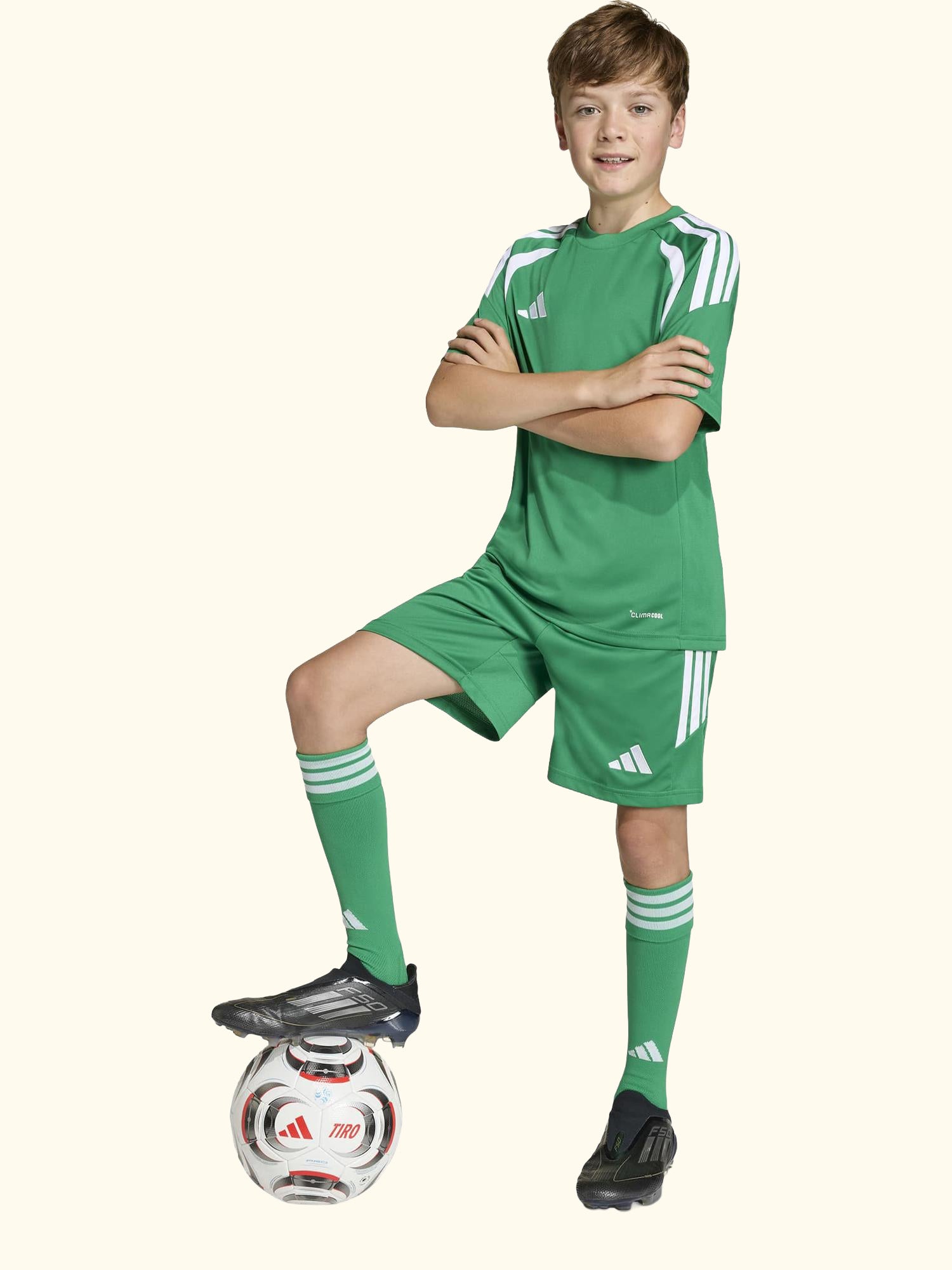 Kids' Tiro26 League T-Shirt, Team Green/White