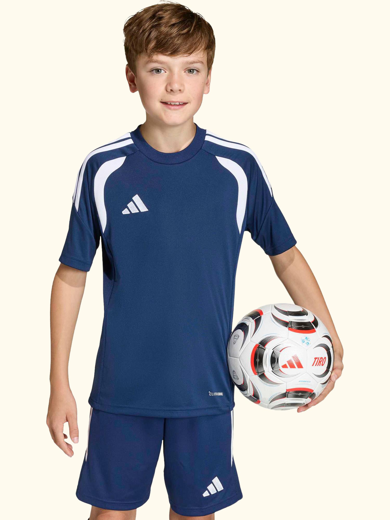 Kids' Tiro26 League T-Shirt, Team Navy Blue/White
