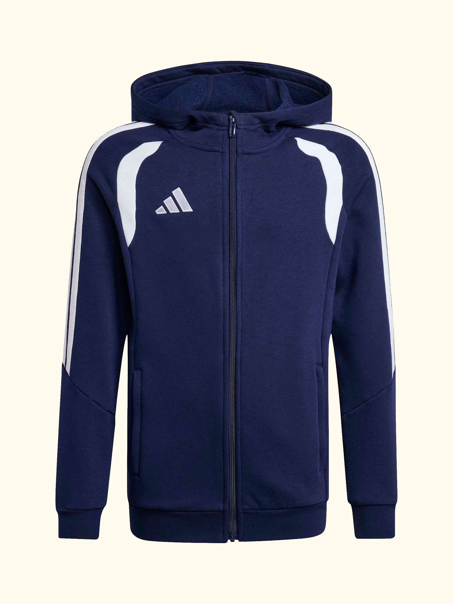 Kids' Tiro26 League Full Zip Hoodie, Team Navy Blue/White