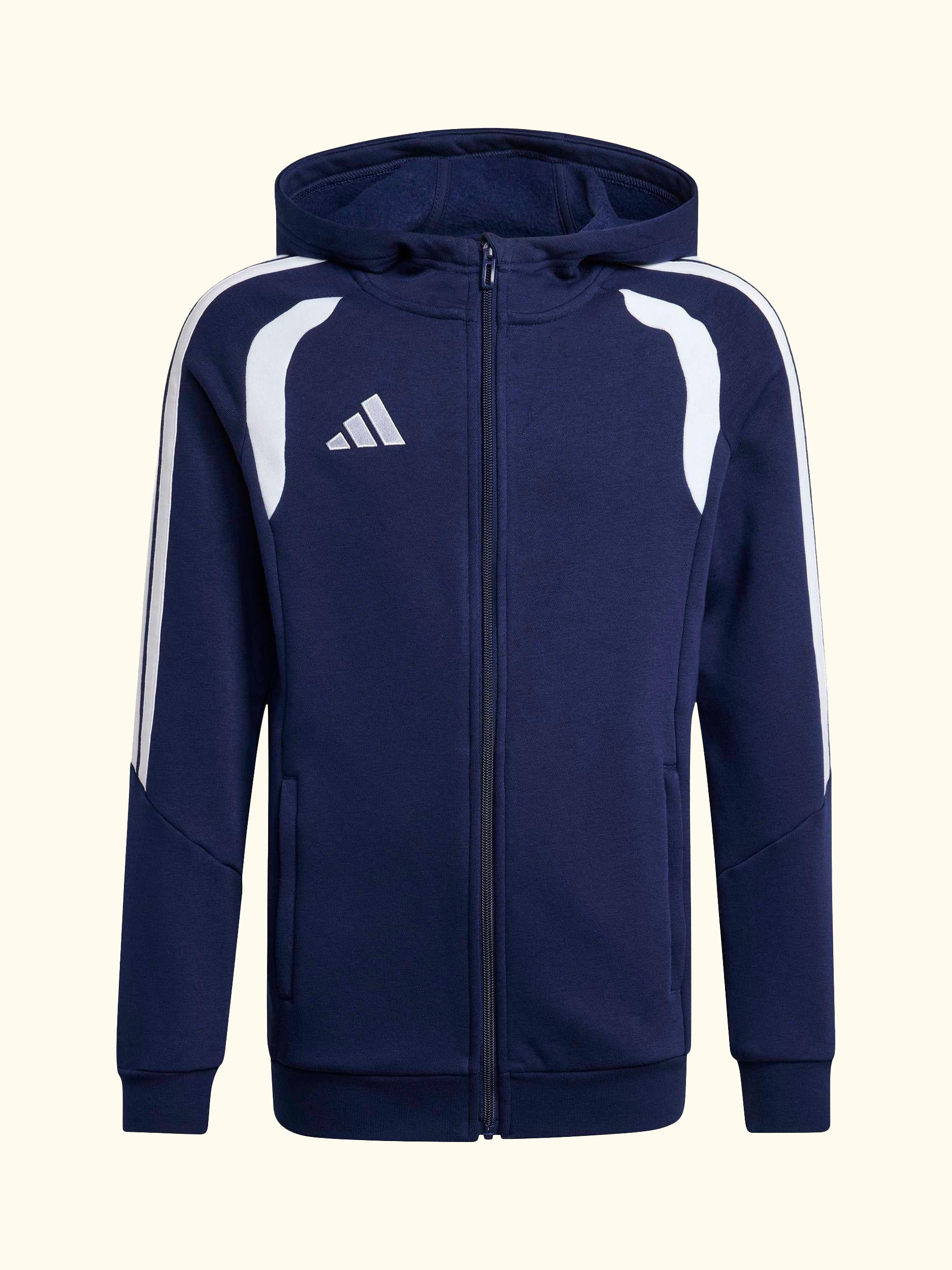 Kids' Tiro26 League Full Zip Hoodie, Team Navy Blue/White