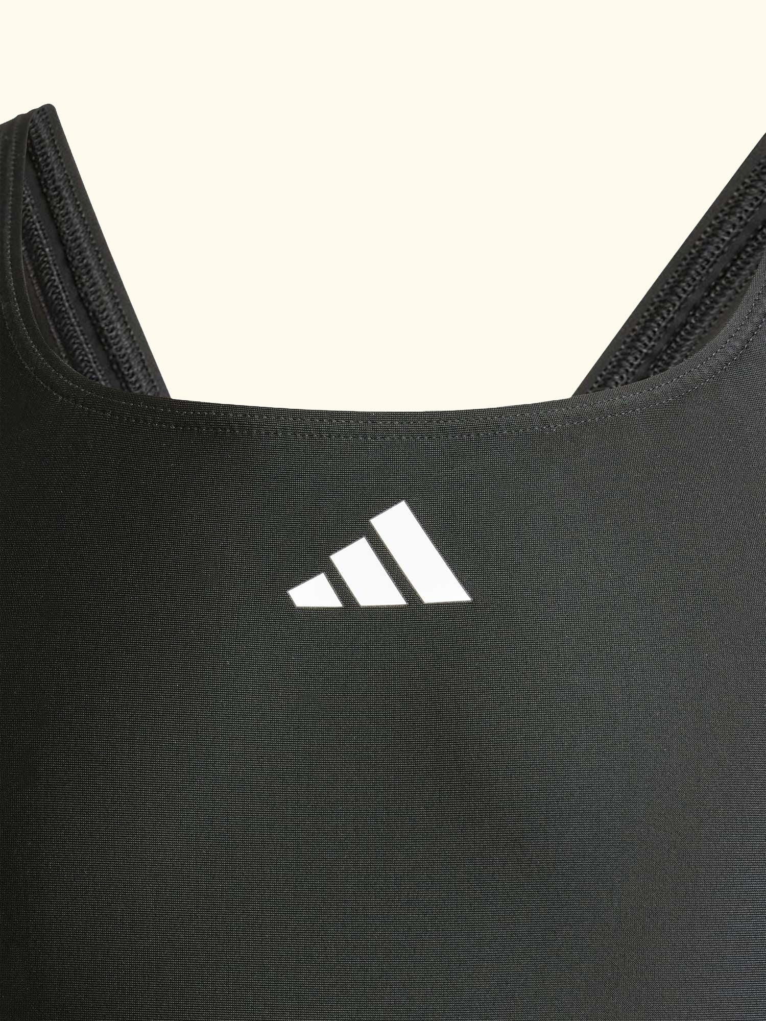 Kids' 3-Stripe Swimsuit, Black/White