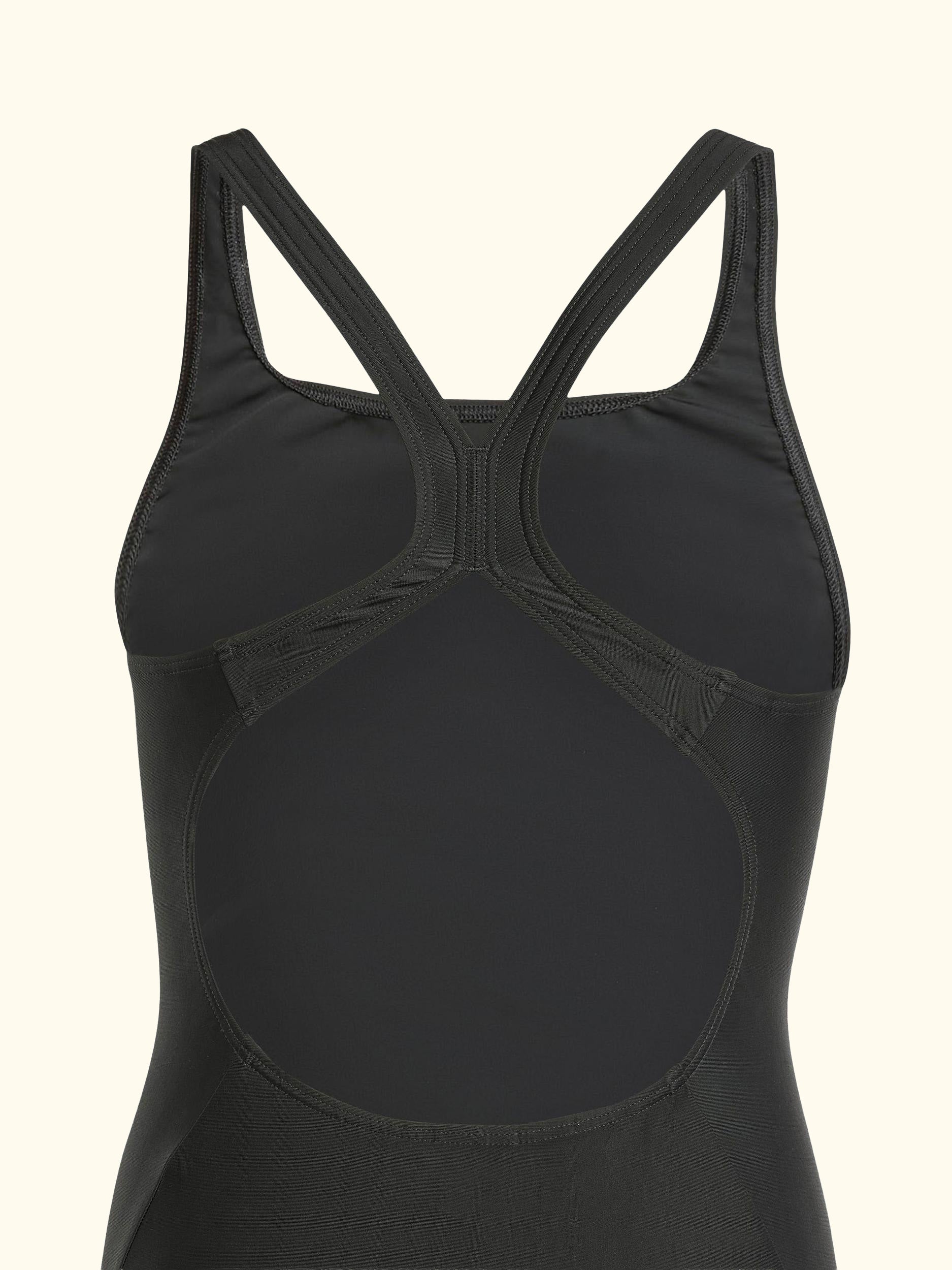 Kids' 3-Stripe Swimsuit, Black/White