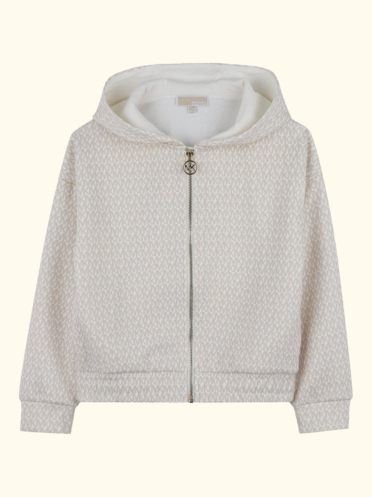 Kids' Signature Print Hoodie, Cream