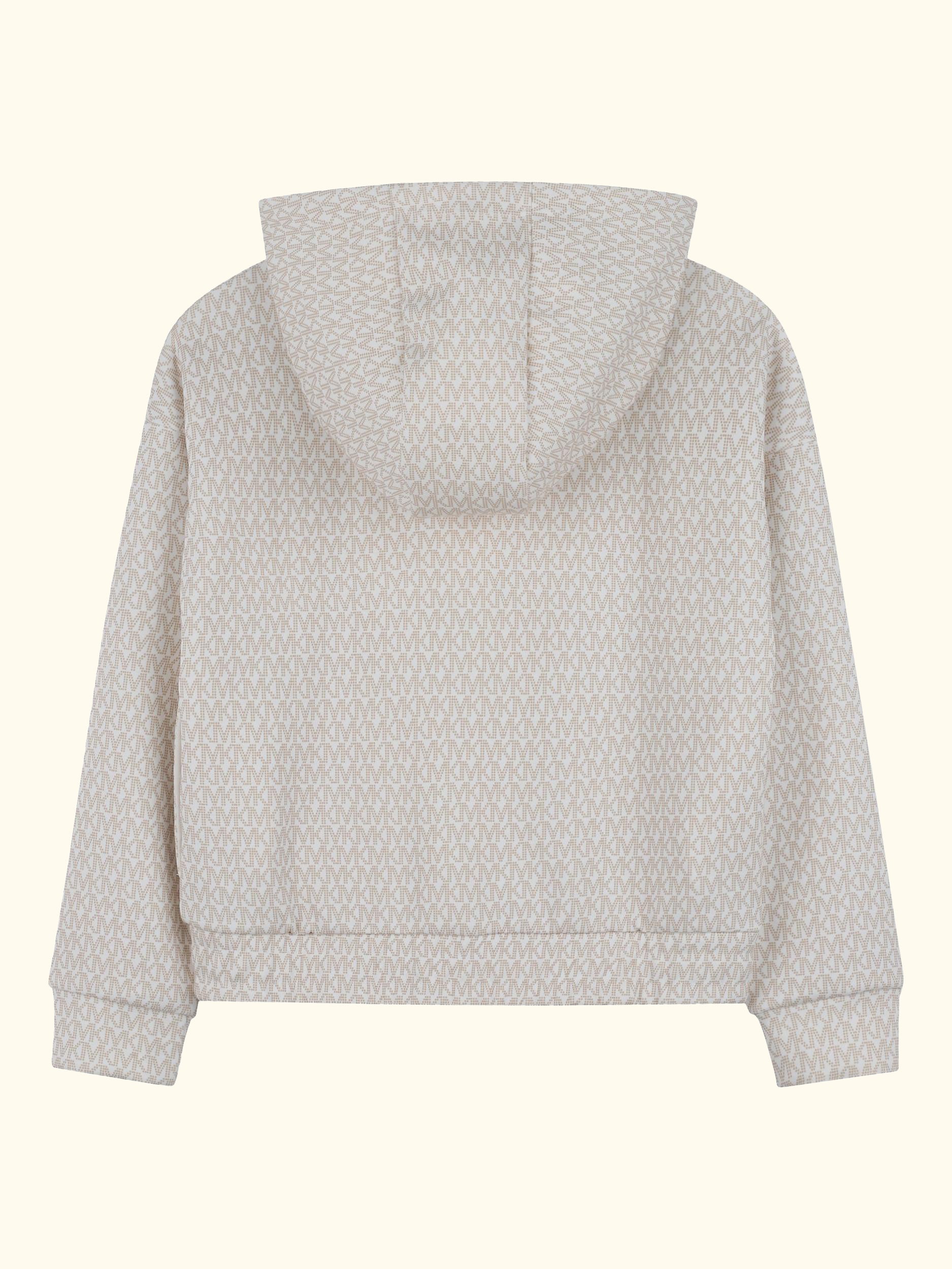 Kids' Signature Print Hoodie, Cream