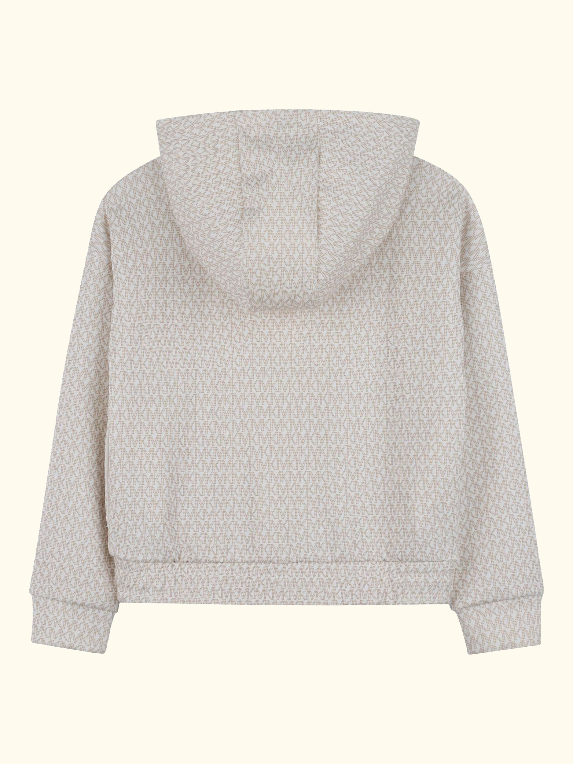 Kids' Signature Print Hoodie, Cream