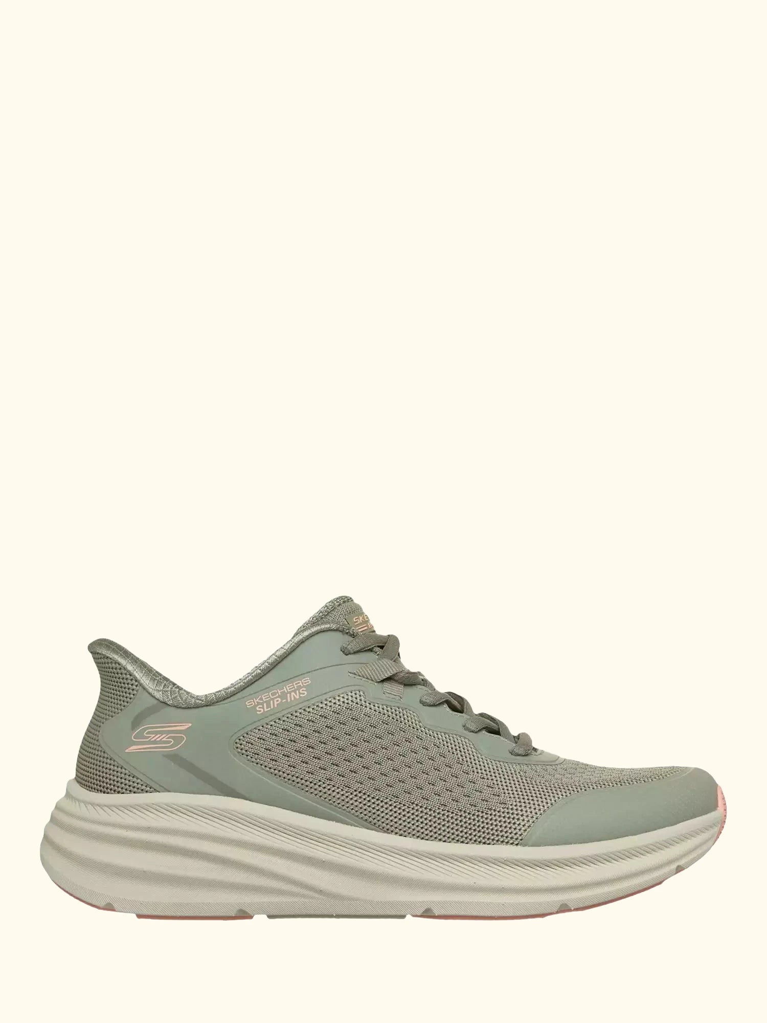 Skechers Hands Free Slip-ins BOBS Skillz Trainers, Olive