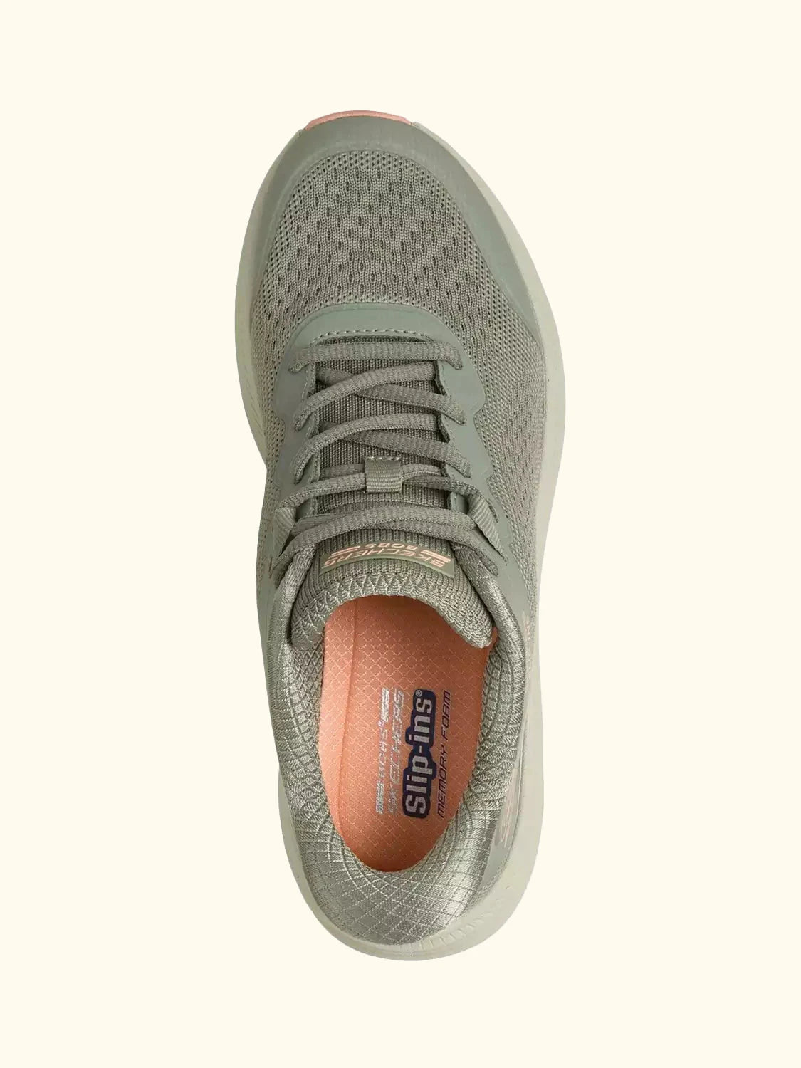 Skechers Hands Free Slip-ins BOBS Skillz Trainers, Olive