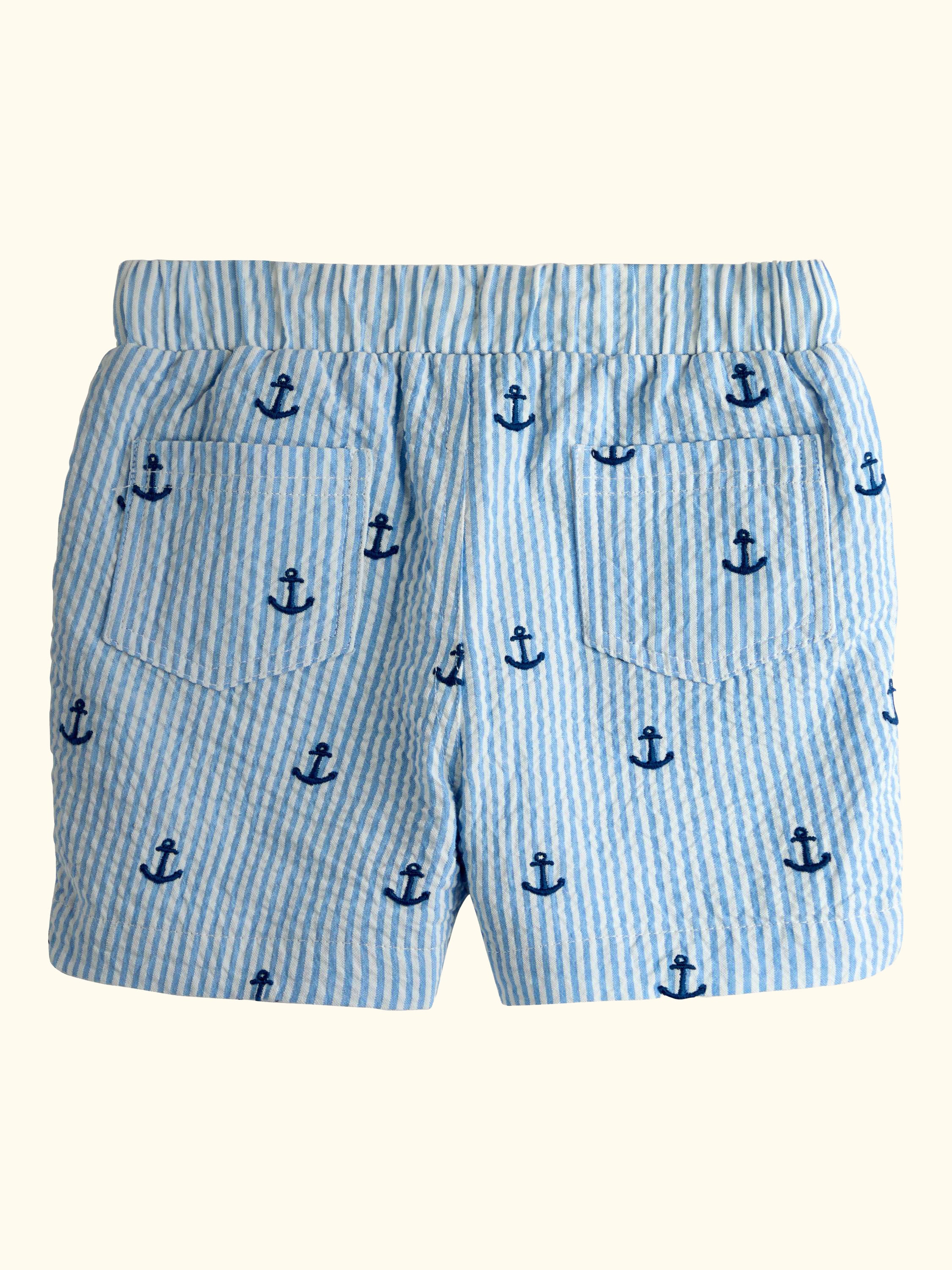 Kids' Seersucker Shorts, Light Blue