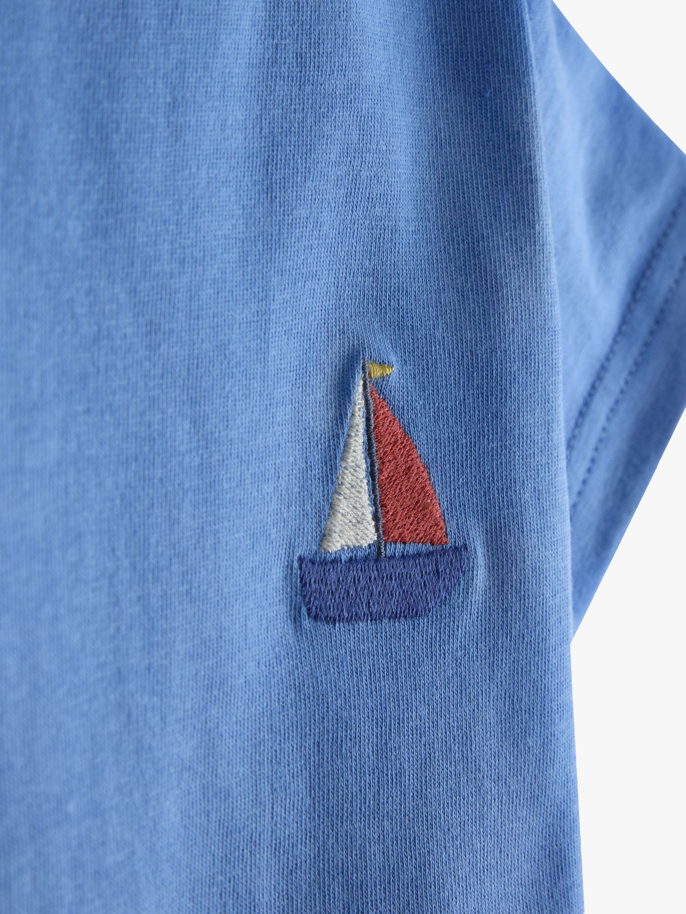 Kids' Short Sleeve Boat T-Shirt, Pack of 2, Indigo Blue