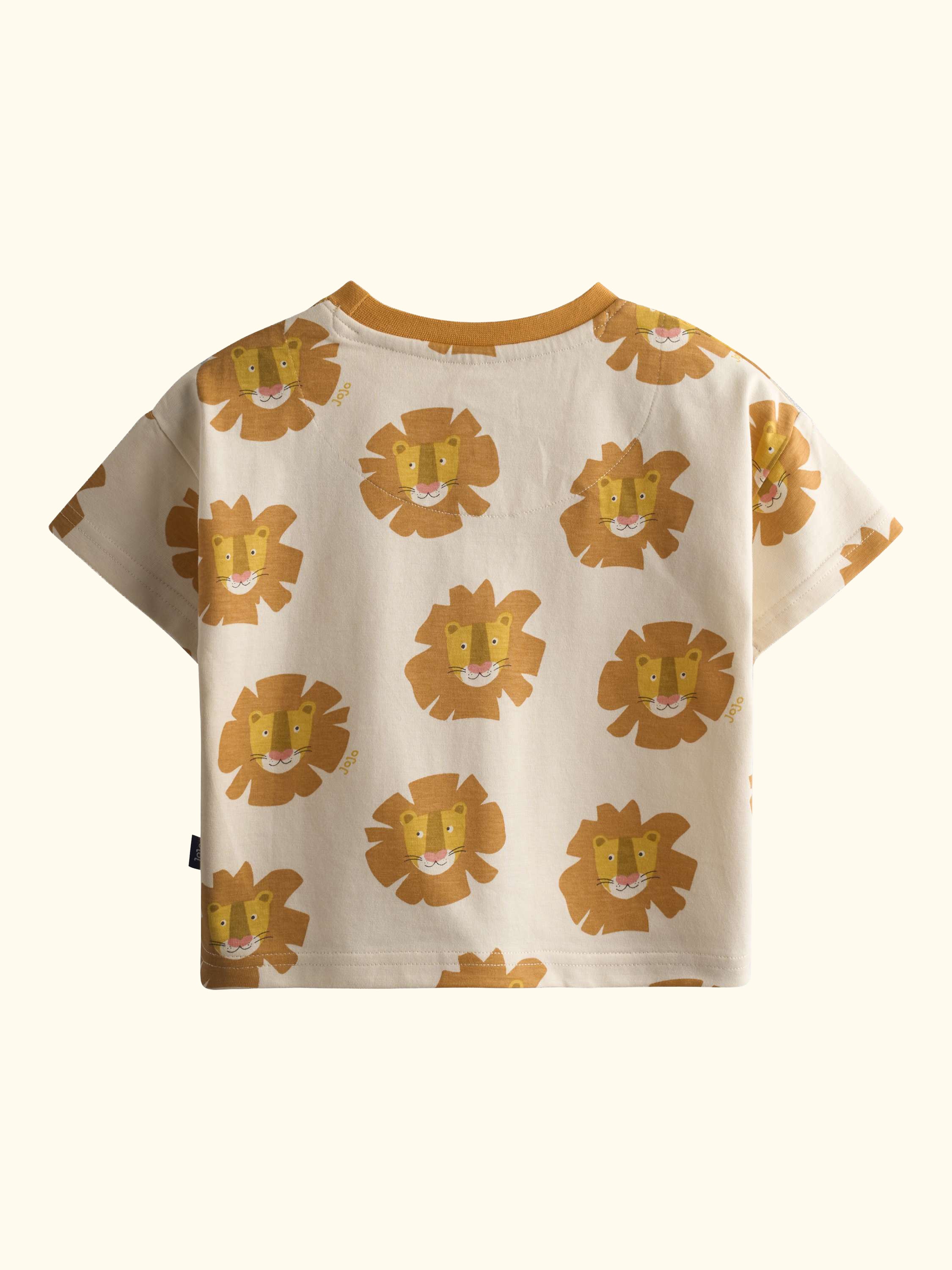 Kids' Roarsome Lion Appliqué T-Shirt, Pack of 2, Mid Orange