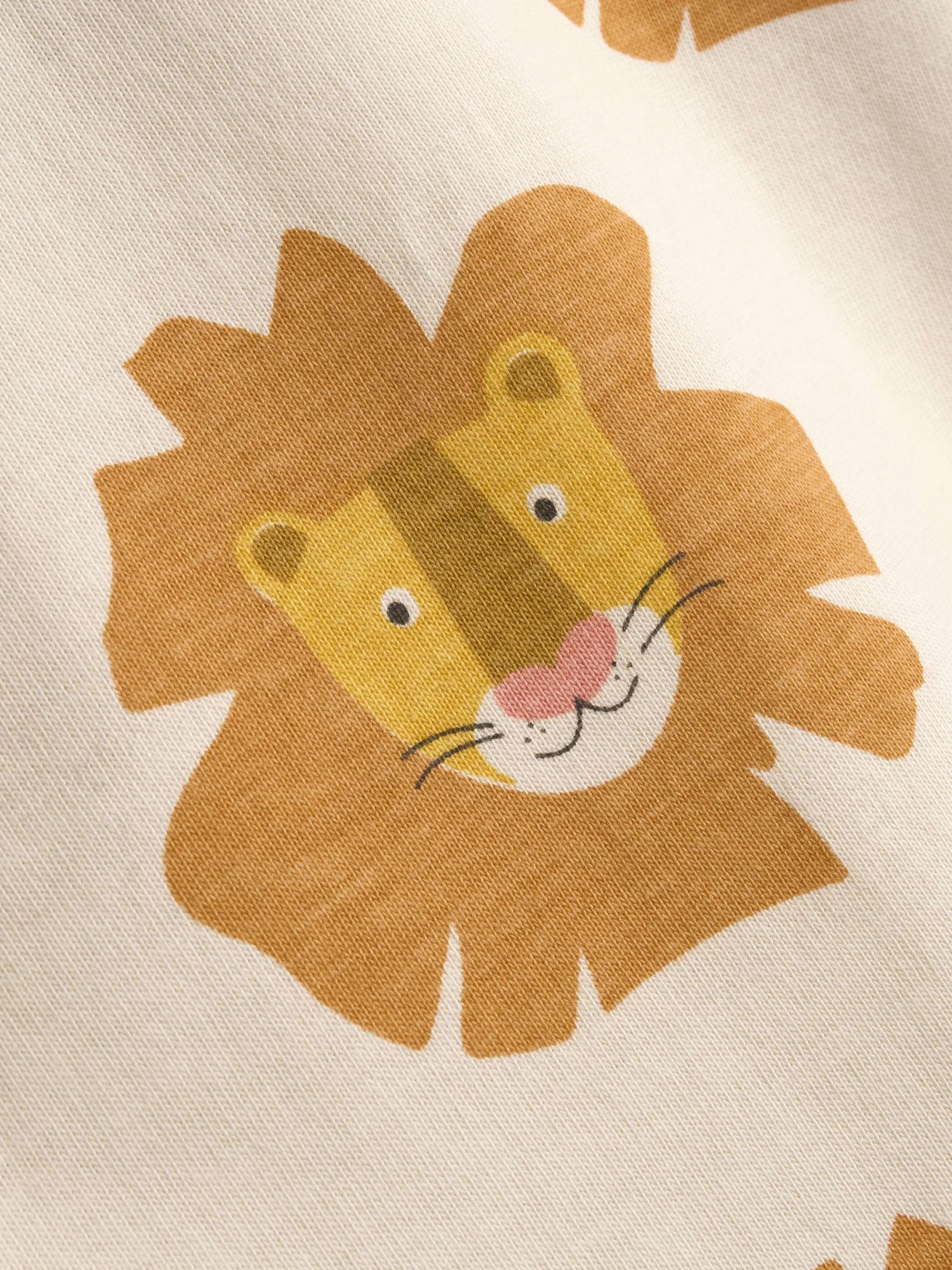 Kids' Roarsome Lion Appliqué T-Shirt, Pack of 2, Mid Orange