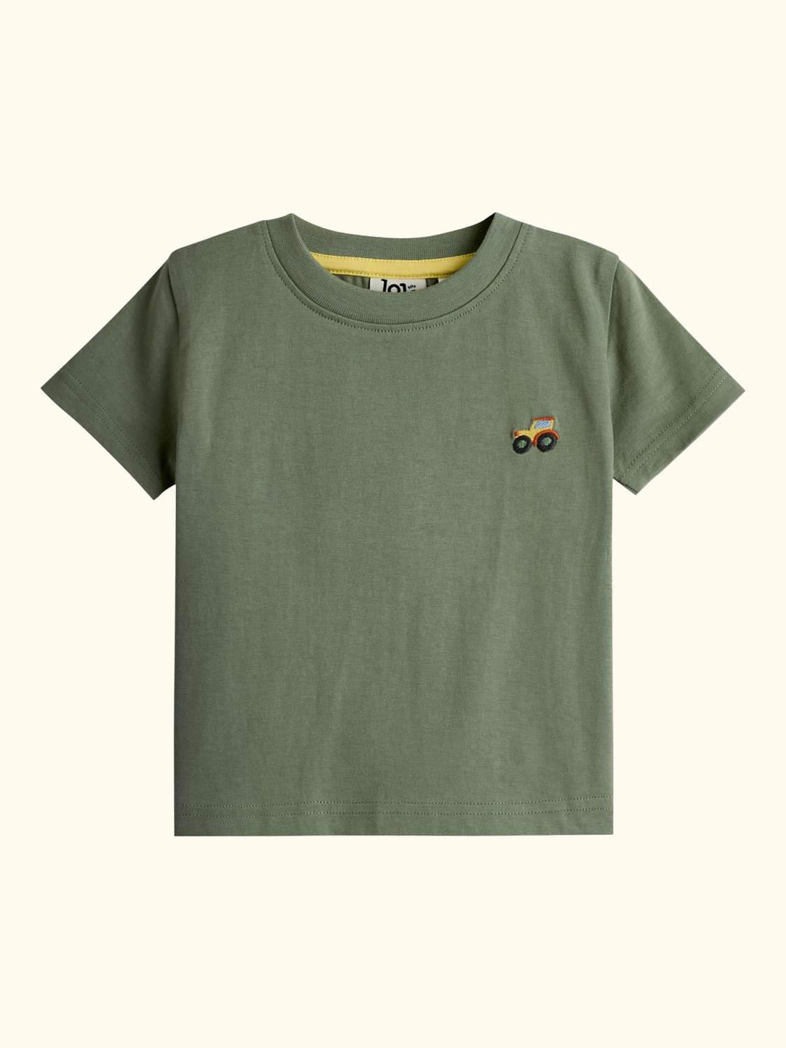 Kids' Tractor Applique T-Shirt, Pack of 2, Khaki/Multi