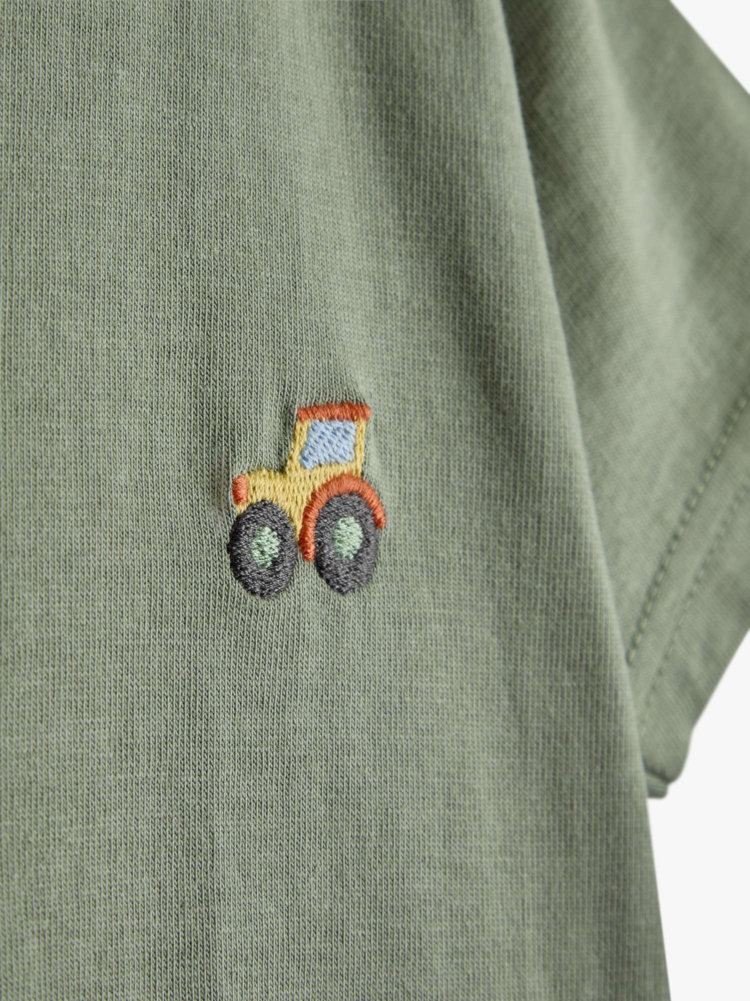 Kids' Tractor Applique T-Shirt, Pack of 2, Khaki/Multi