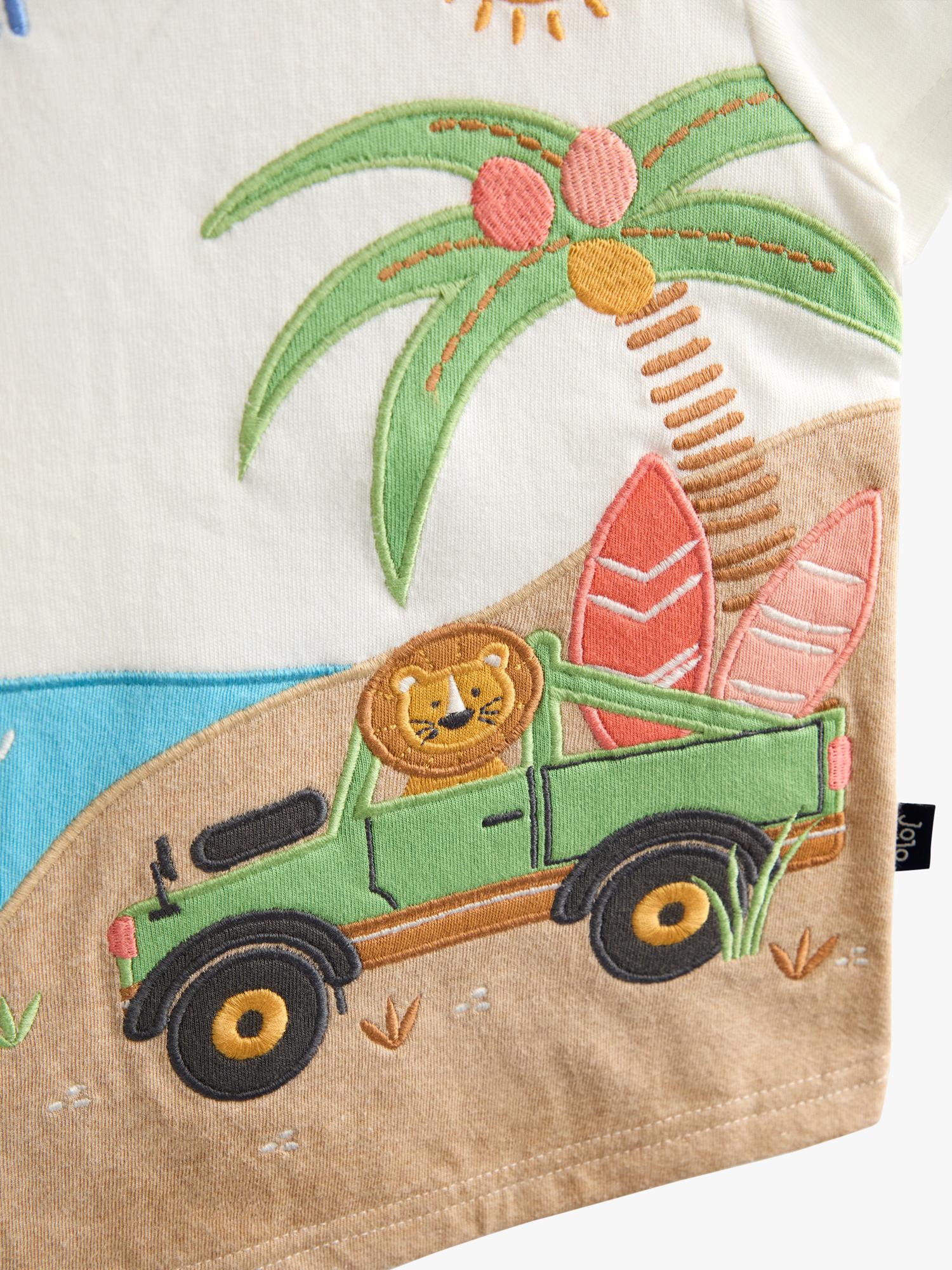 Kids' Safari Applique T-Shirt, Cream