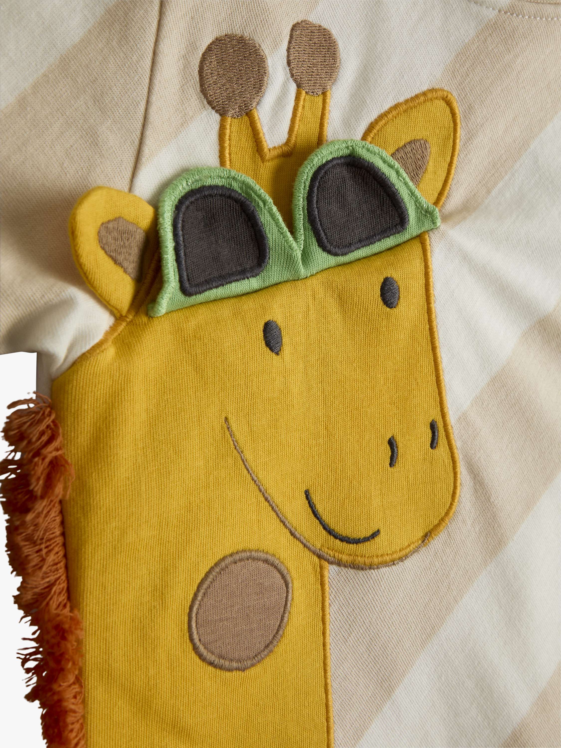 Kids' Giraffe Applique T-Shirt, Stone