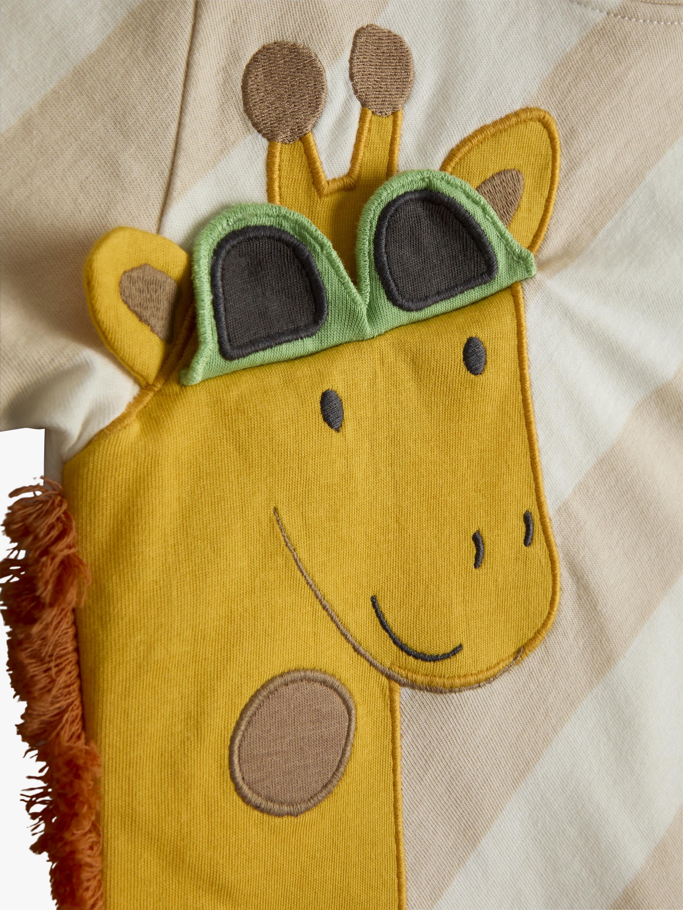 Kids' Giraffe Applique T-Shirt, Stone