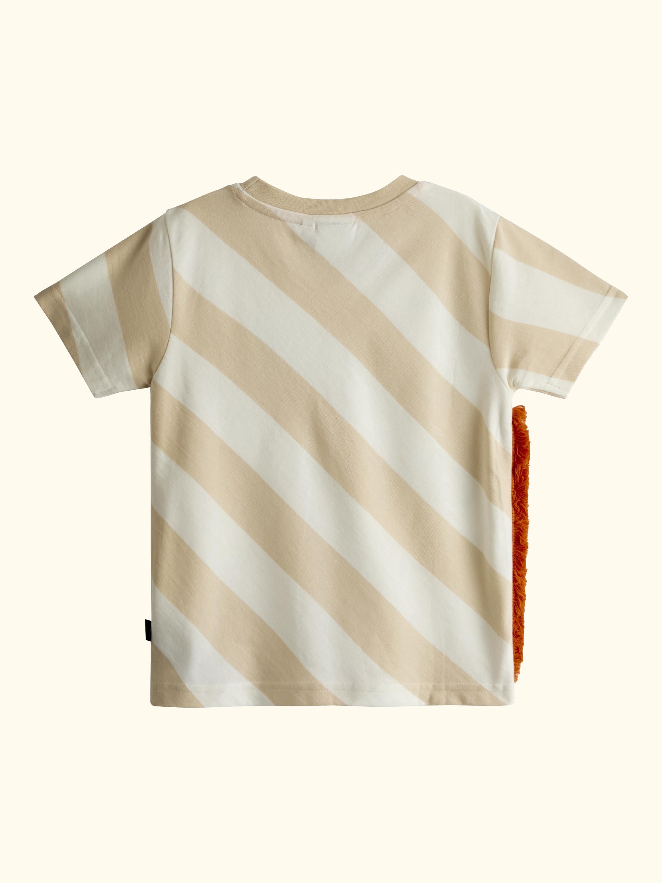 Kids' Giraffe Applique T-Shirt, Stone