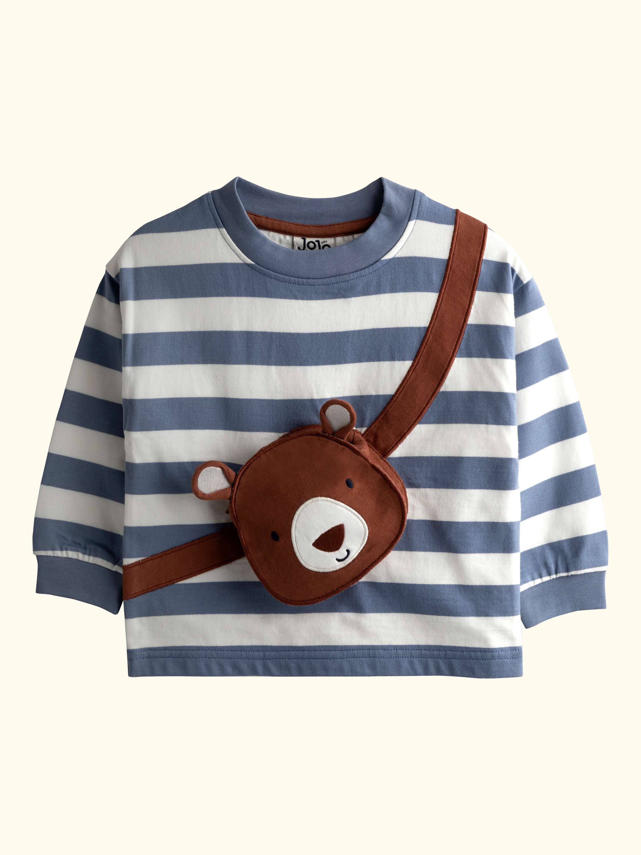 Kids' Appliqué Bear Pocket Bag Top, Denim