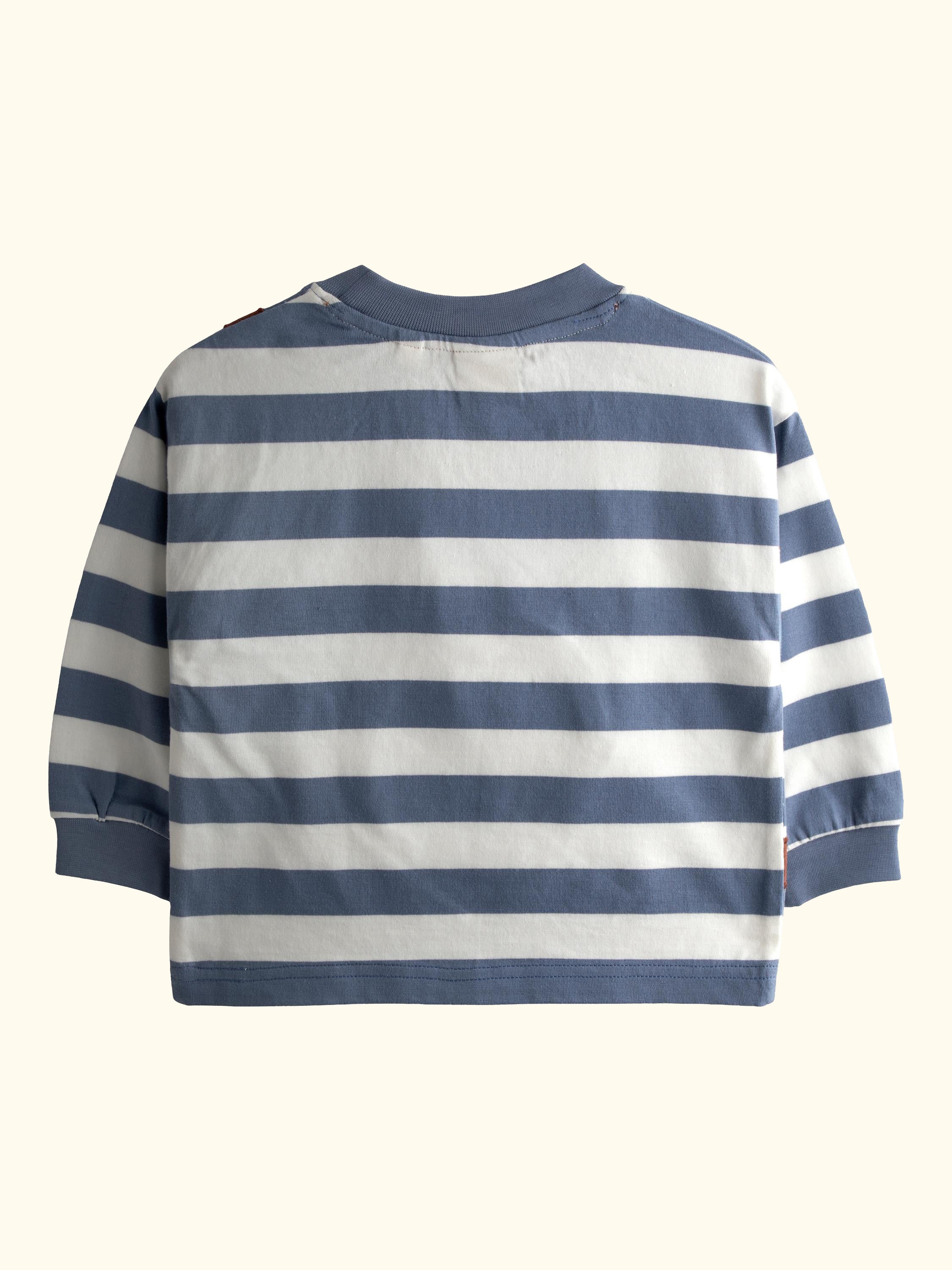 Kids' Appliqué Bear Pocket Bag Top, Denim