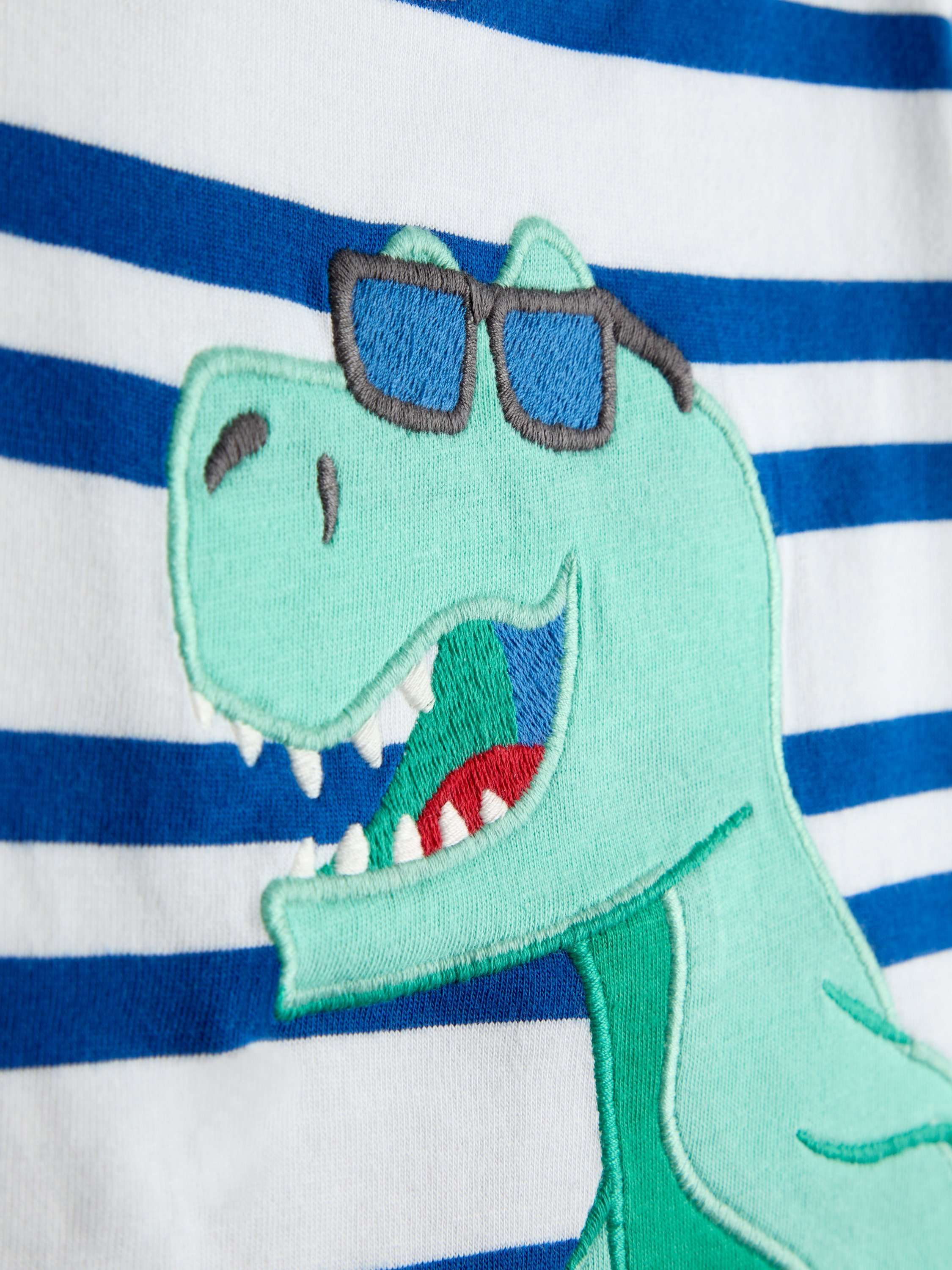 Kids' Dino Appliqué T-Shirt, Dark Blue