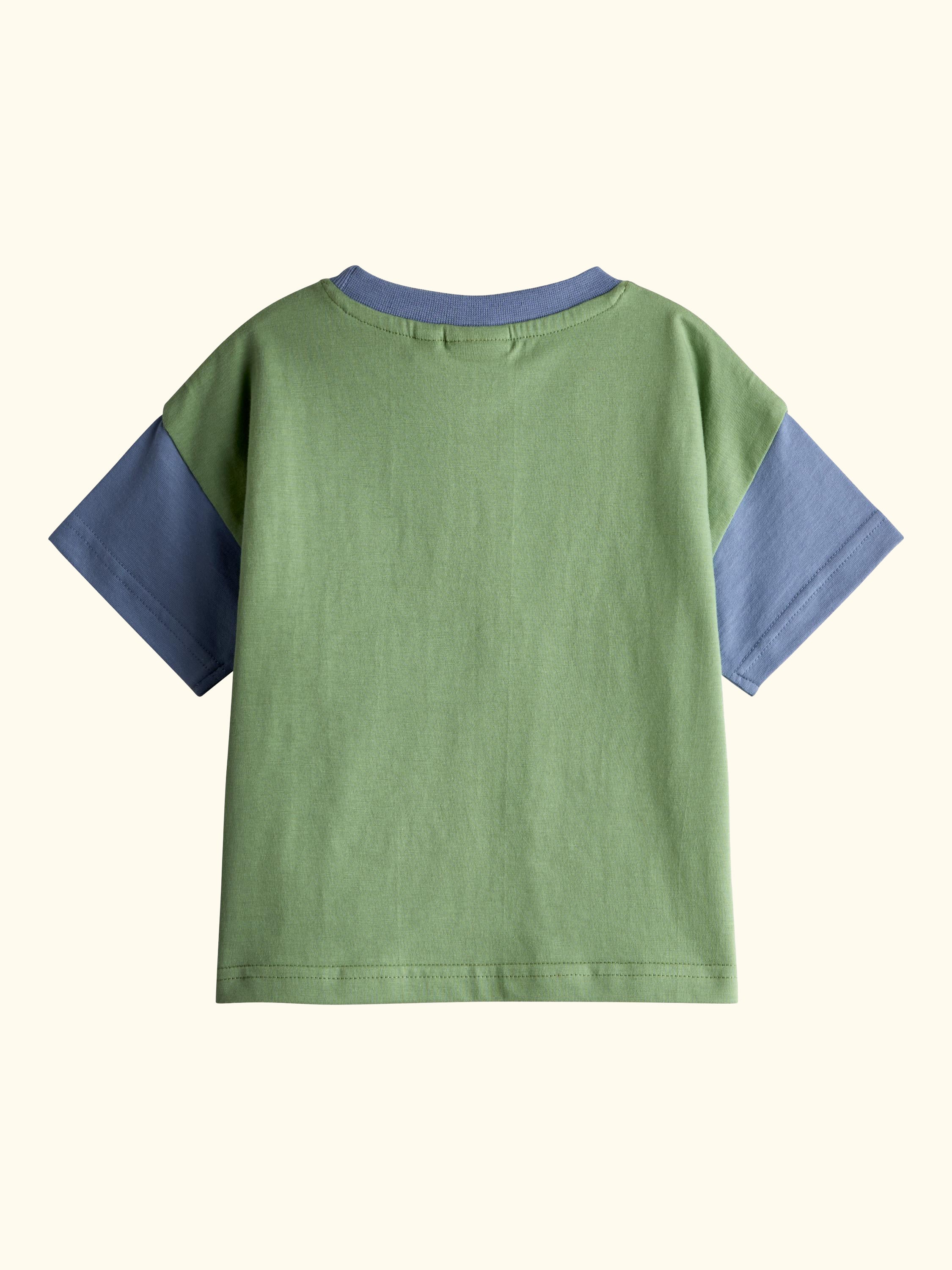 Kids' Plant Powered Dino Appliqué T-Shirt, Khaki Green