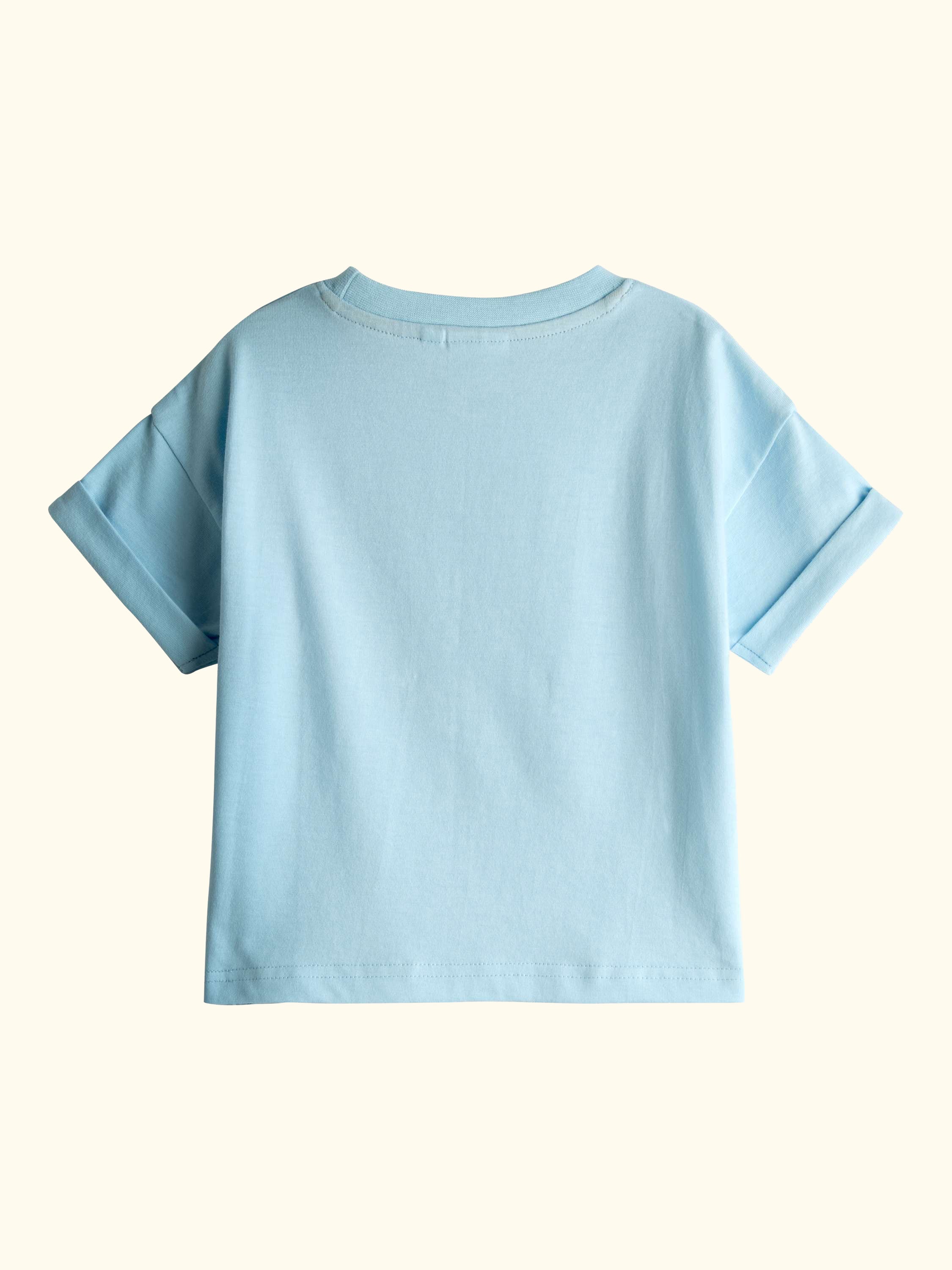 Baby Fox Applique T-Shirt, Teal Blue