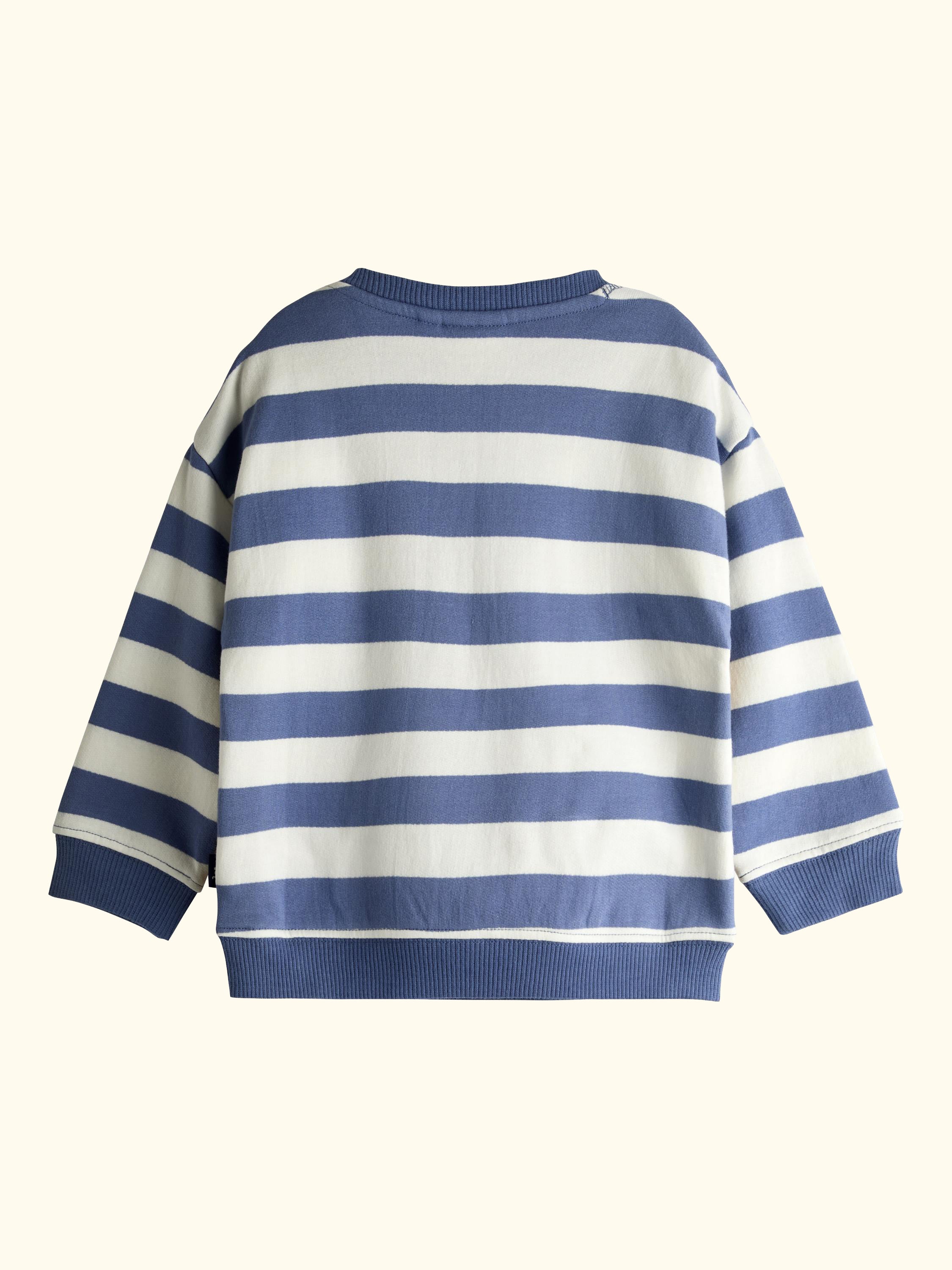 Kids' Giraffe Appliqué Drop Shoulder Sweatshirt, Indigo