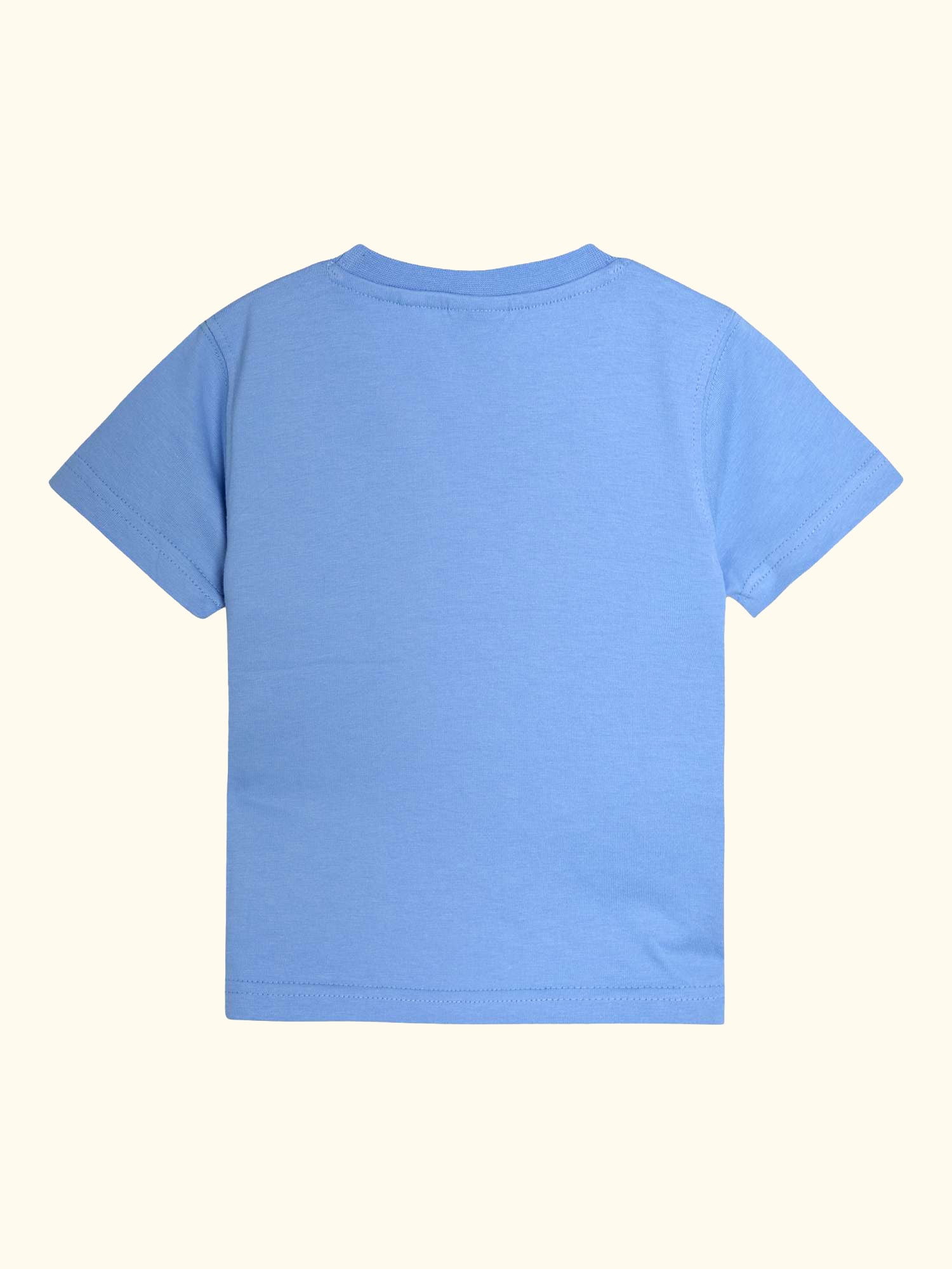 Kids' Farm Scene Interactive Appliqué T-Shirt, Light Blue Marl