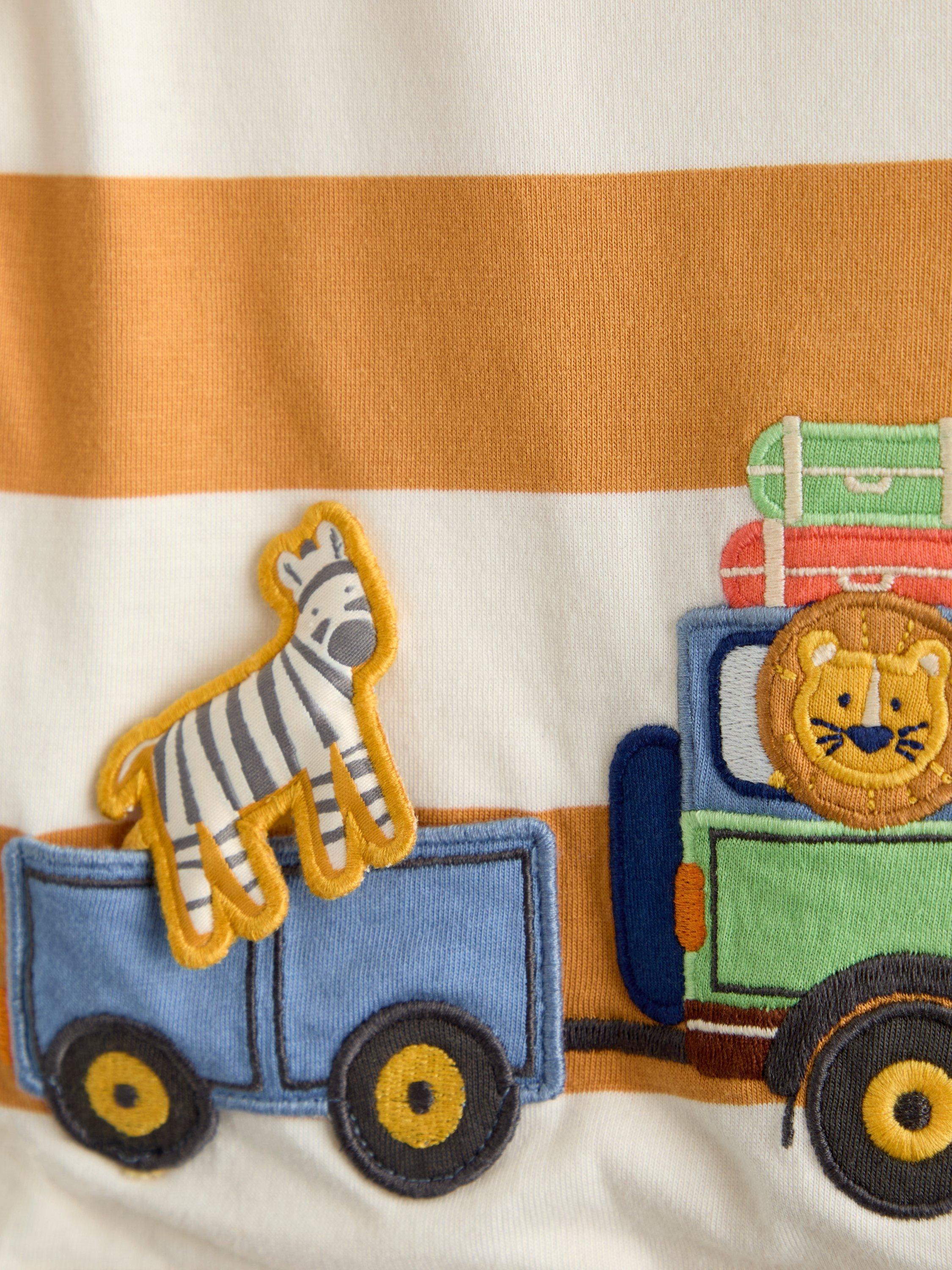 Kids' Safari Fun Short Sleeve Applique T-Shirt, Mustard Yellow