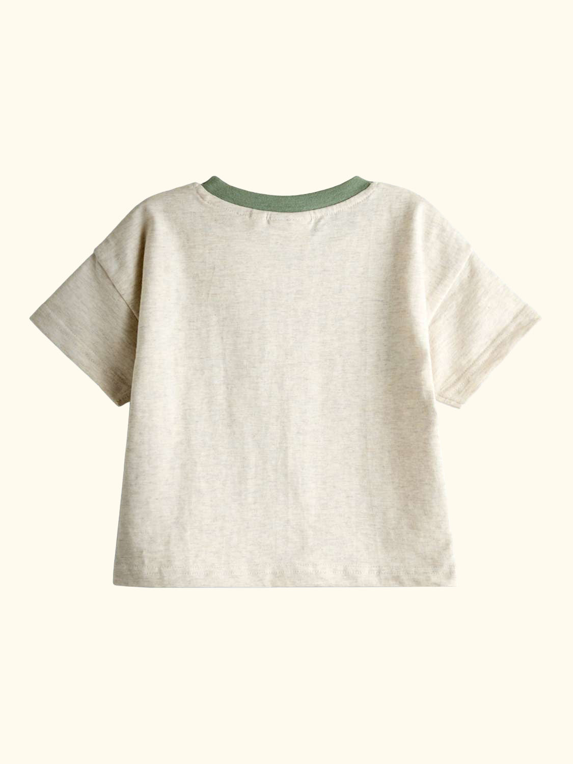 Kids' Safari Stamp Embroidered T-Shirt, Natural Marl