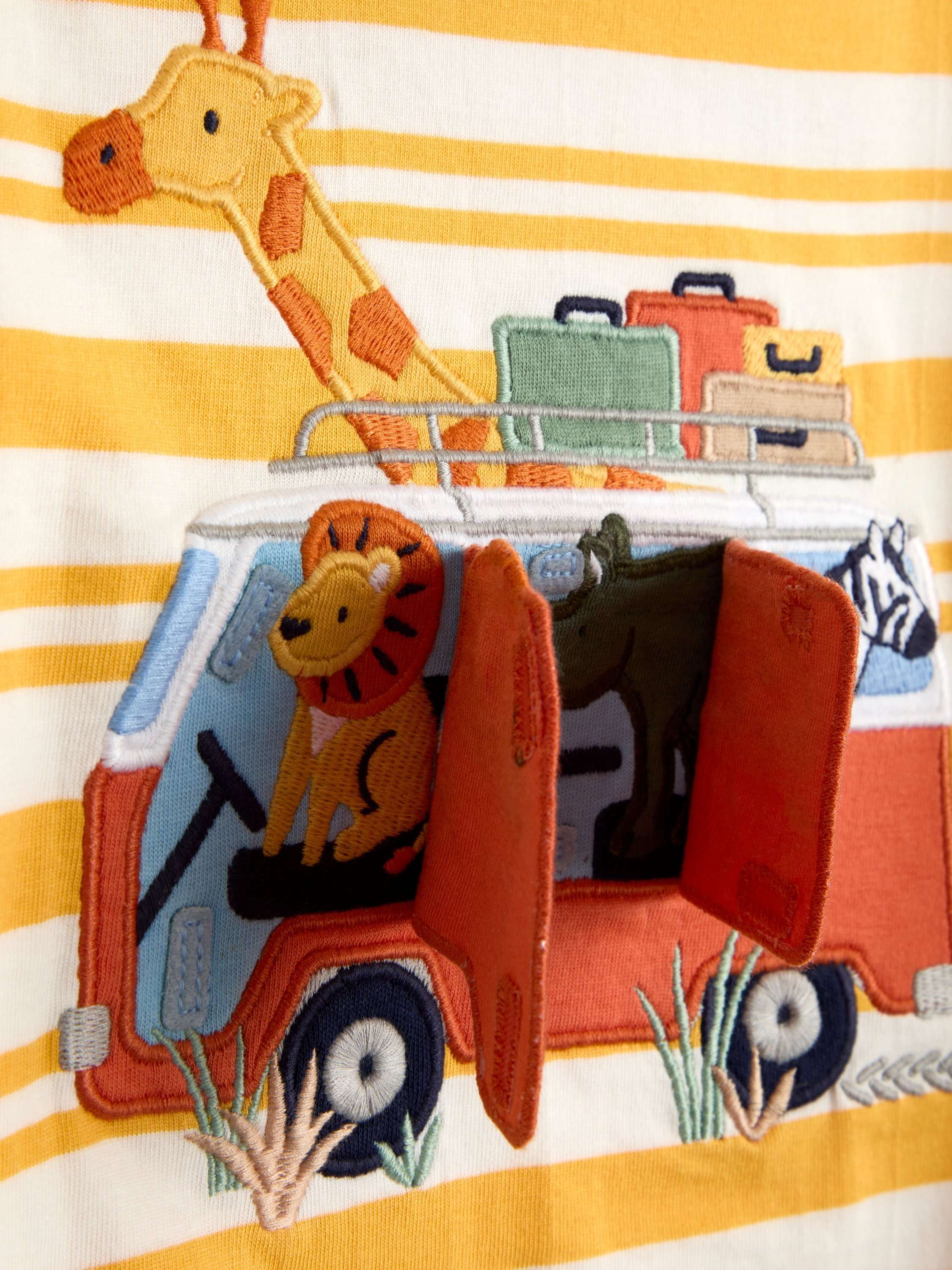 Kids' Safari Short Sleeve Applique T-Shirt, Mustard Yellow