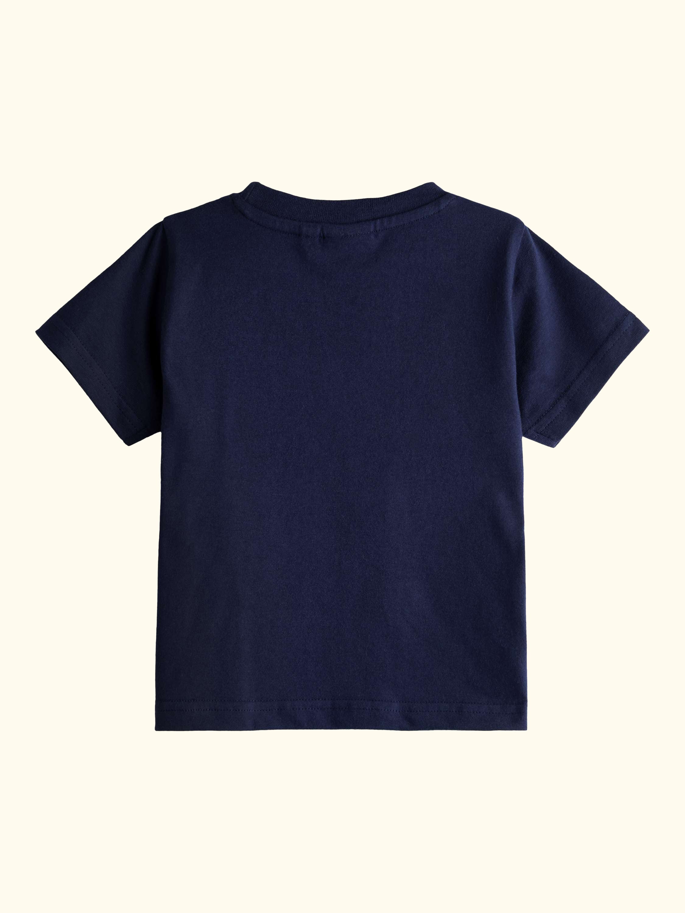 Kids' Short Sleeve Three Lions T-Shirt, Navy Blue