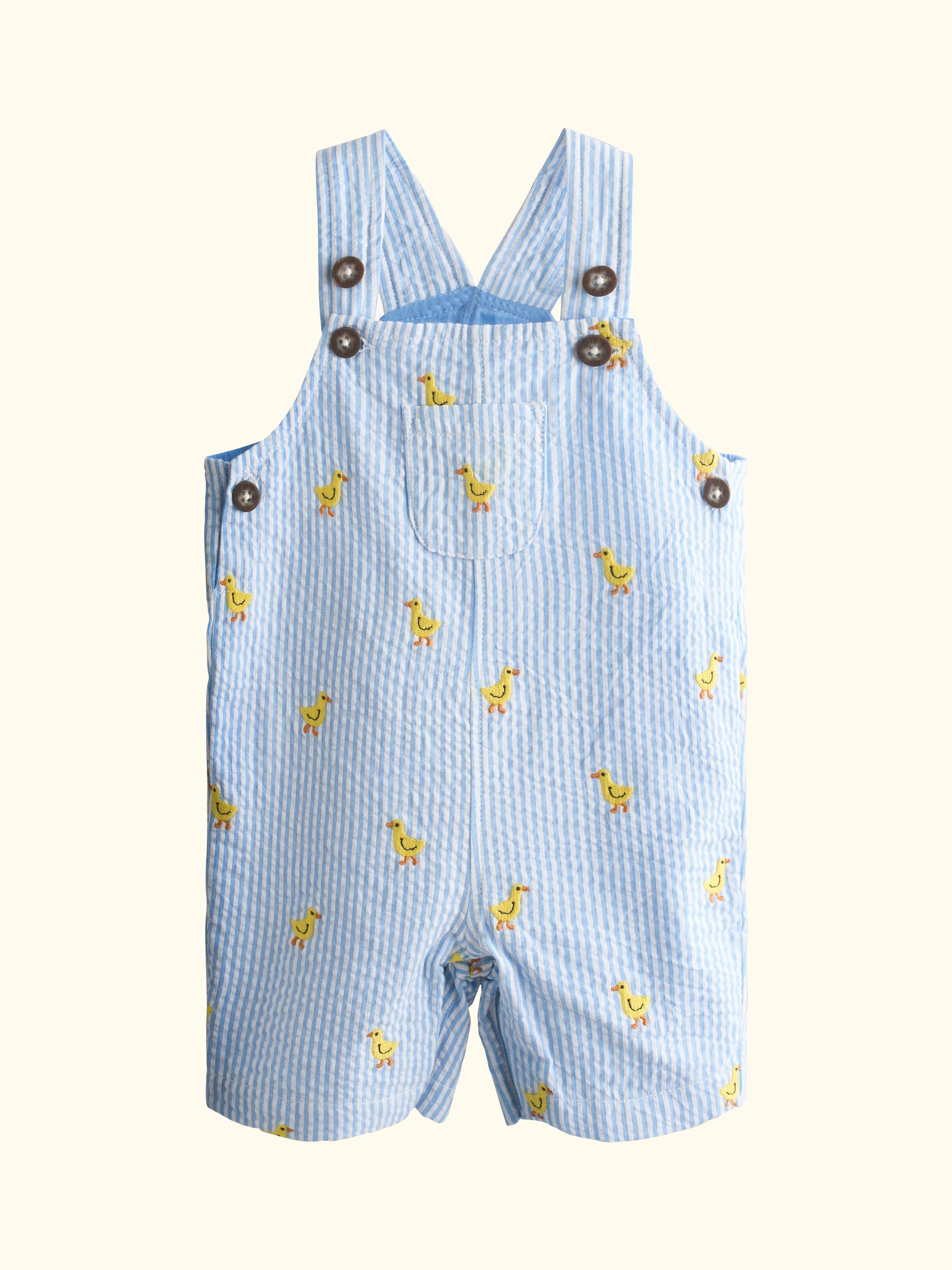 Baby Embroidered Dungarees and Bodysuit Set, Light Blue