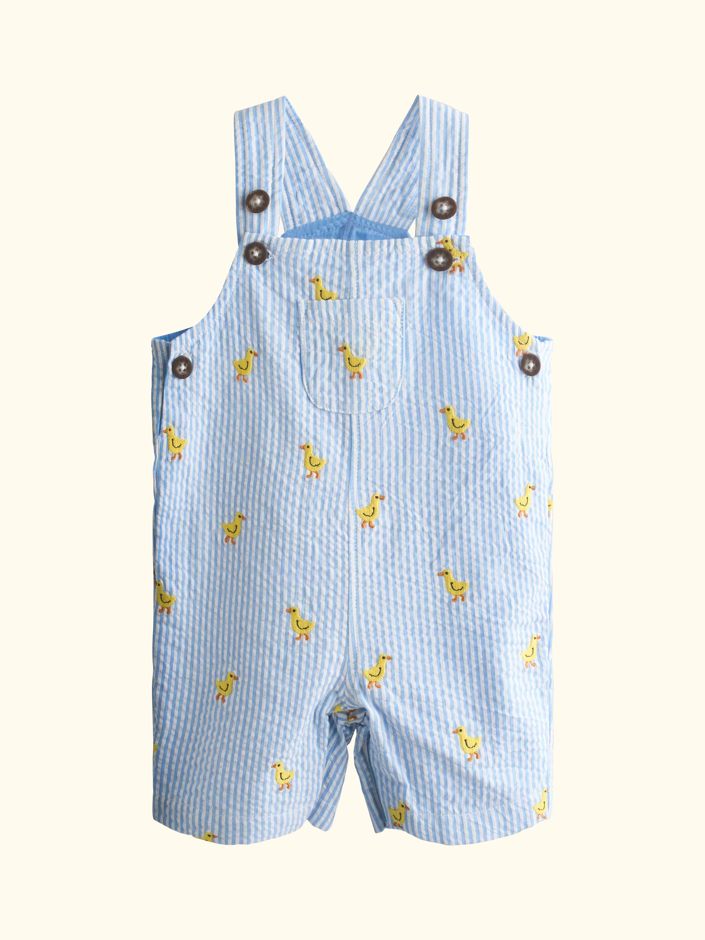 Baby Embroidered Dungarees and Bodysuit Set, Light Blue