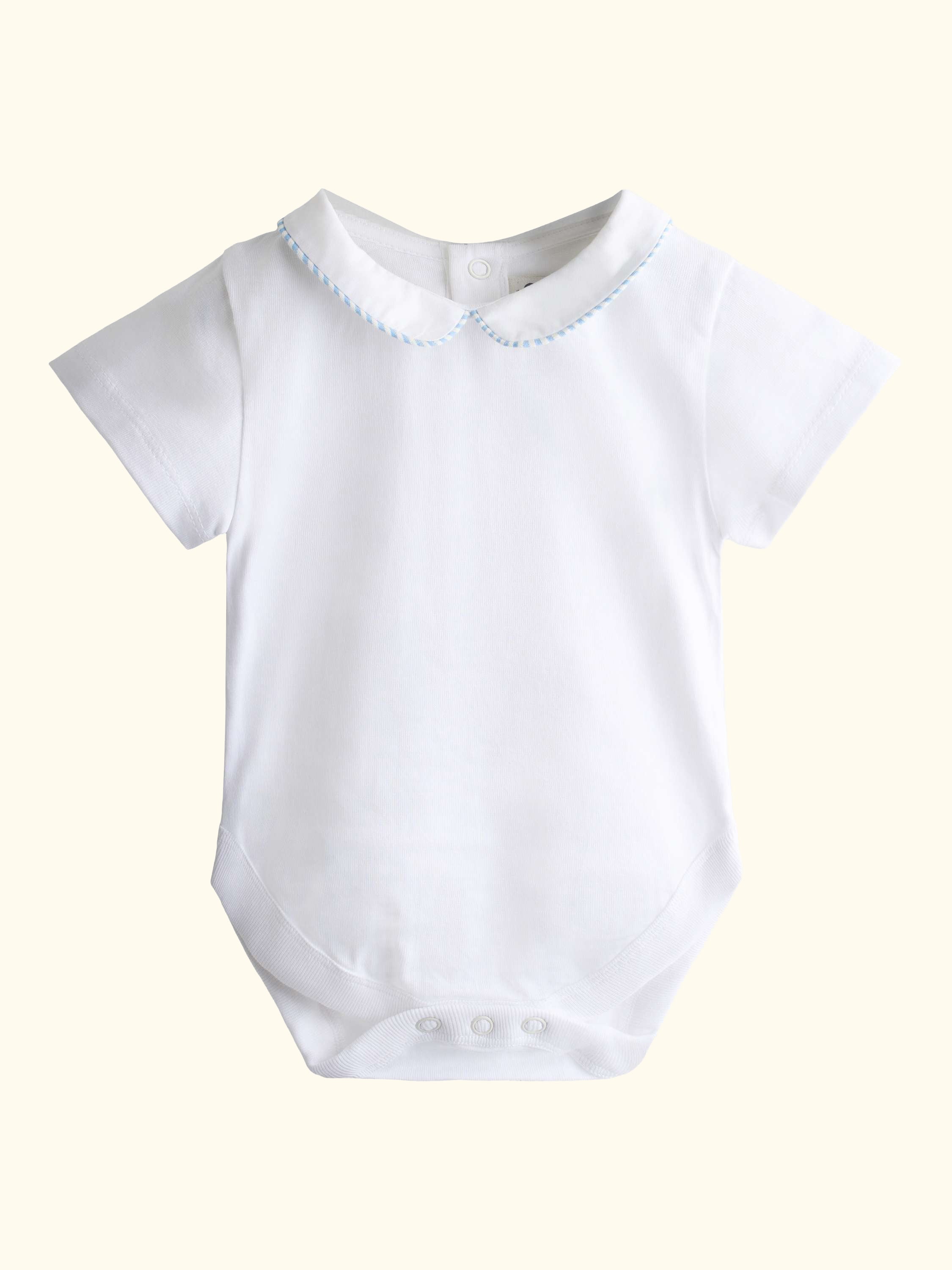 Baby Embroidered Dungarees and Bodysuit Set, Light Blue