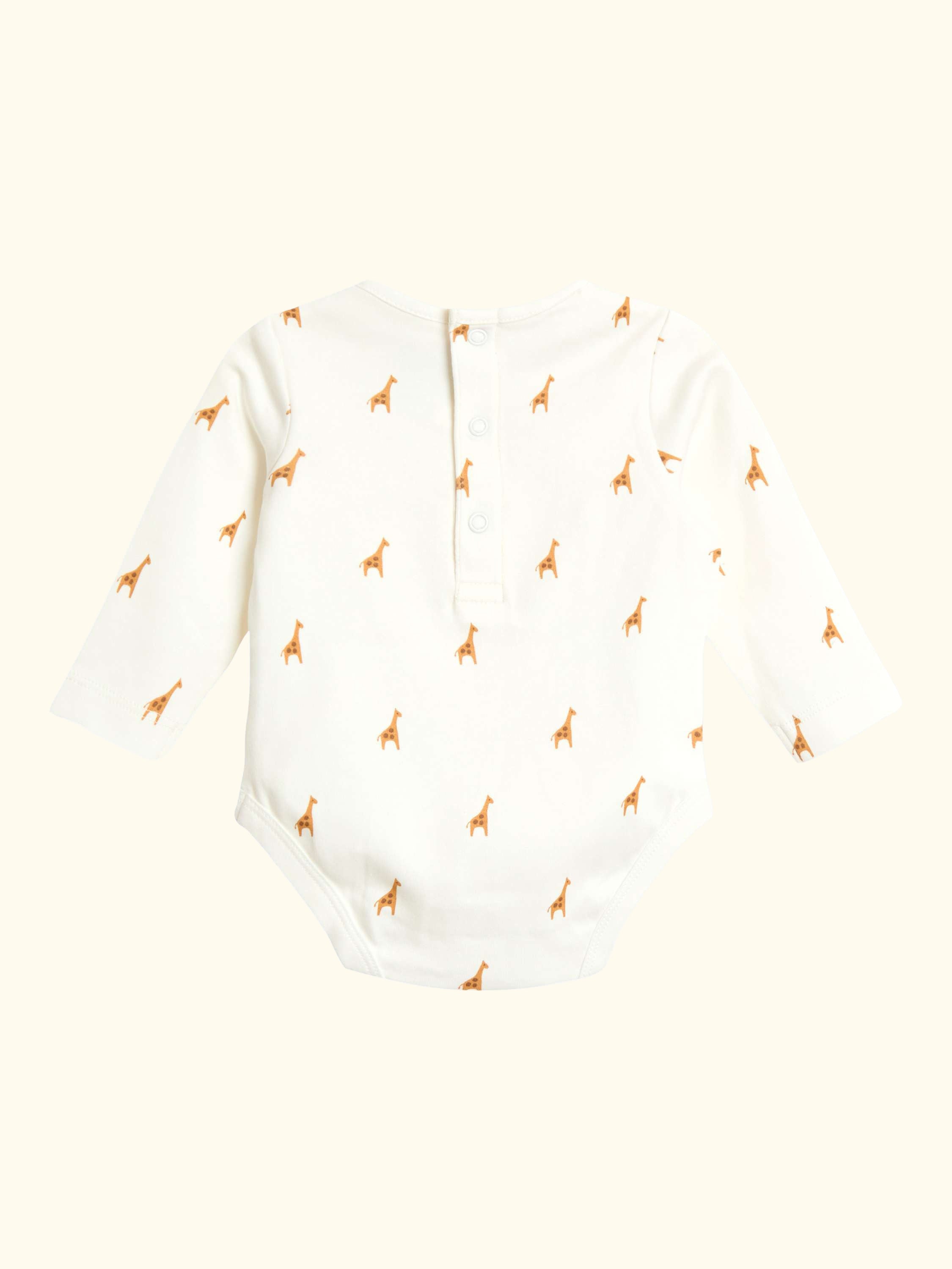 Baby Giraffe Rib Velour Dungarees & Bodysuit Set, Blue