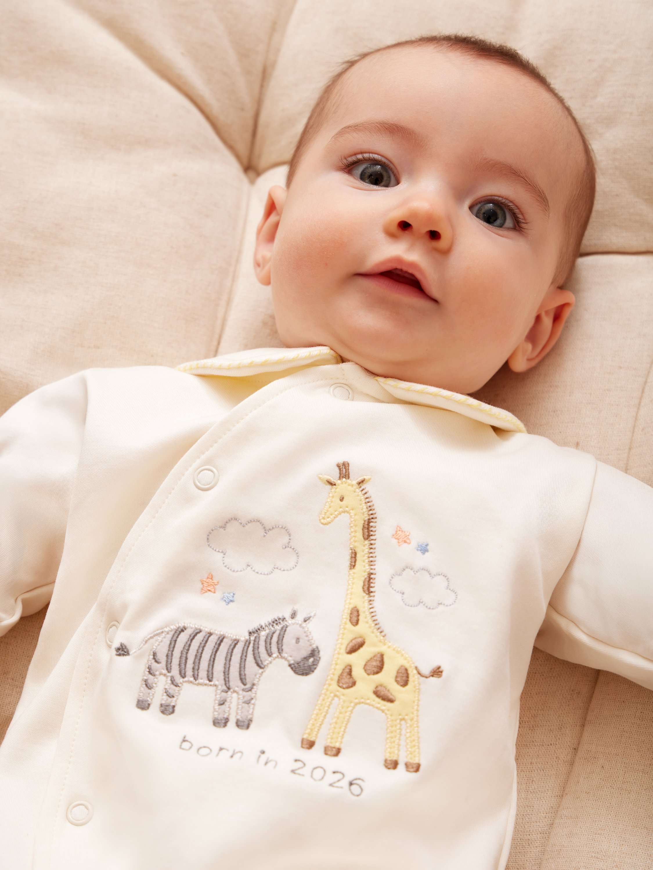 Baby Born In 2026 Safari Sleepsuit, Cream