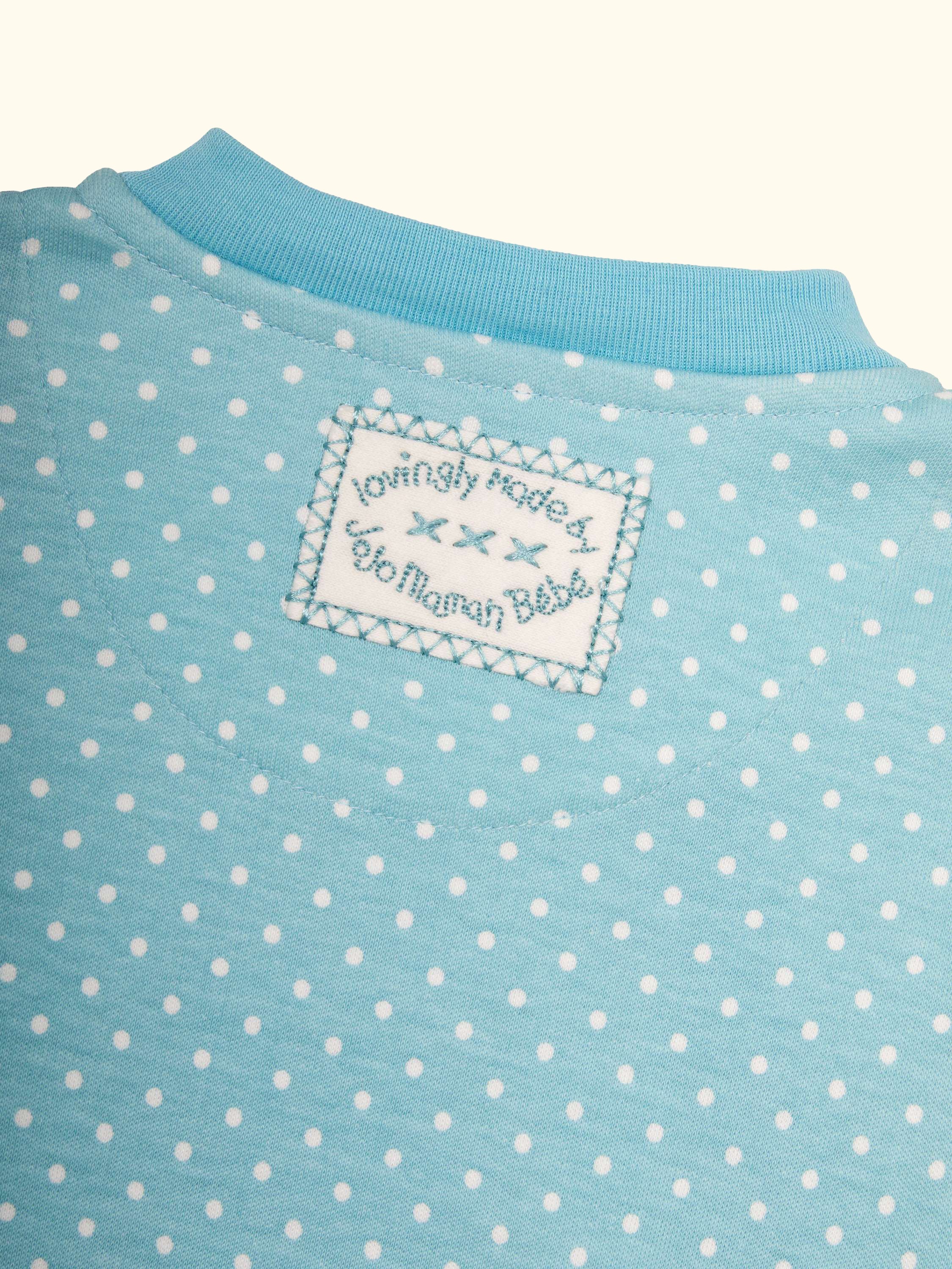 Baby Bee Appliqué Zip Sleepsuit, Duck Egg