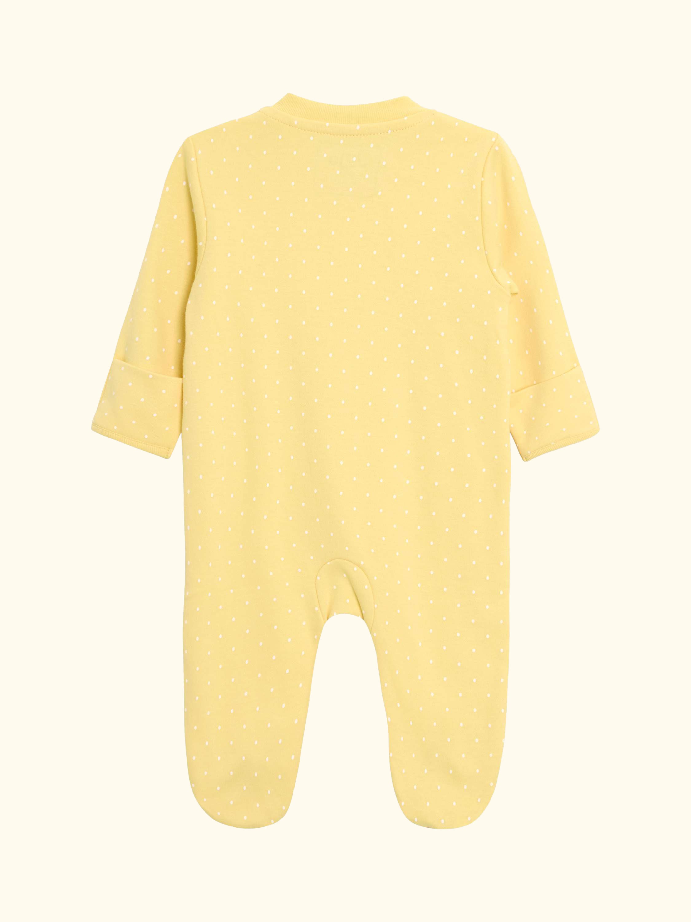 Baby Bunny Appliqué Sleepsuit, Yellow