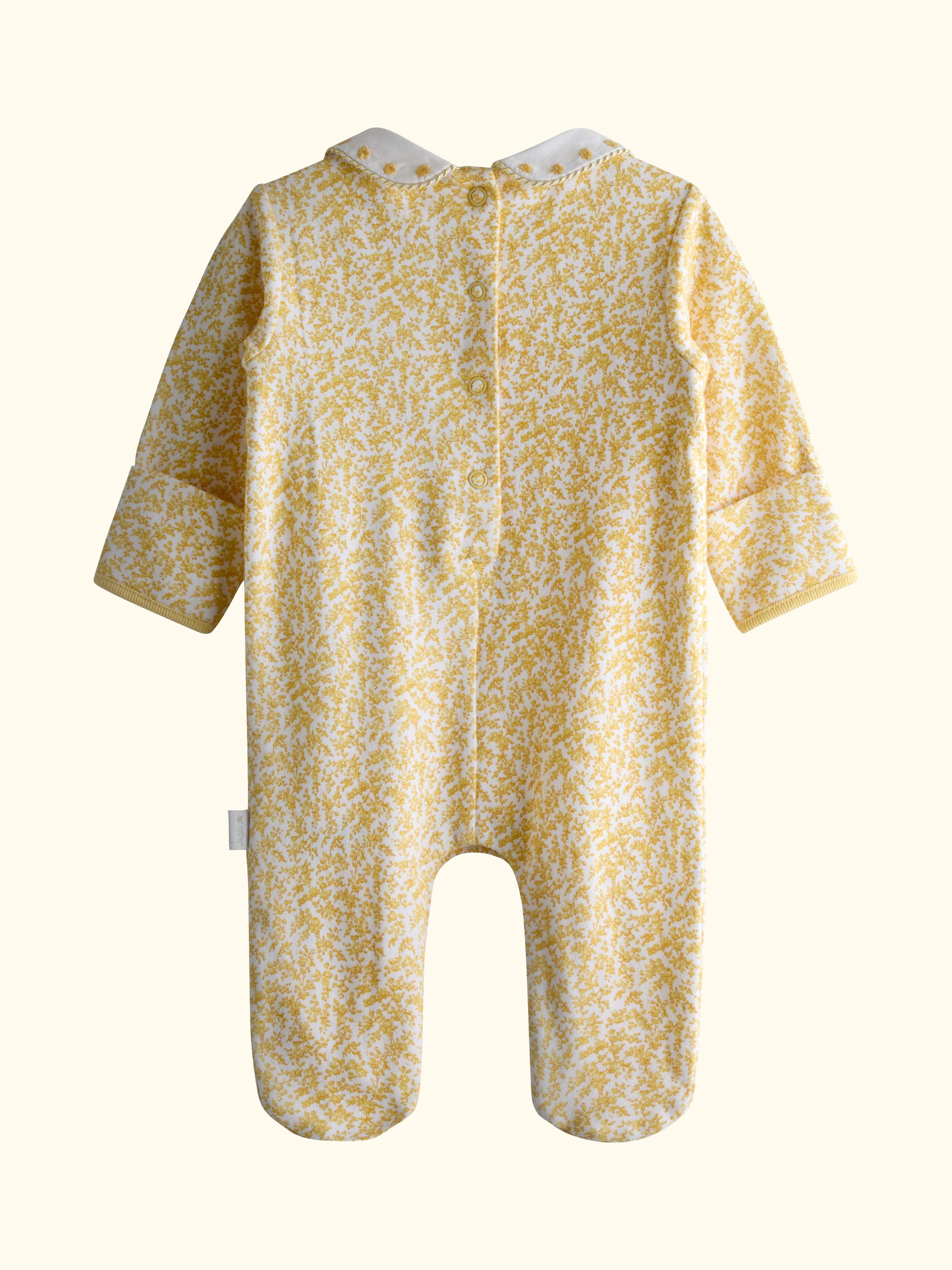 Baby Smocked Sleepsuit, Yellow