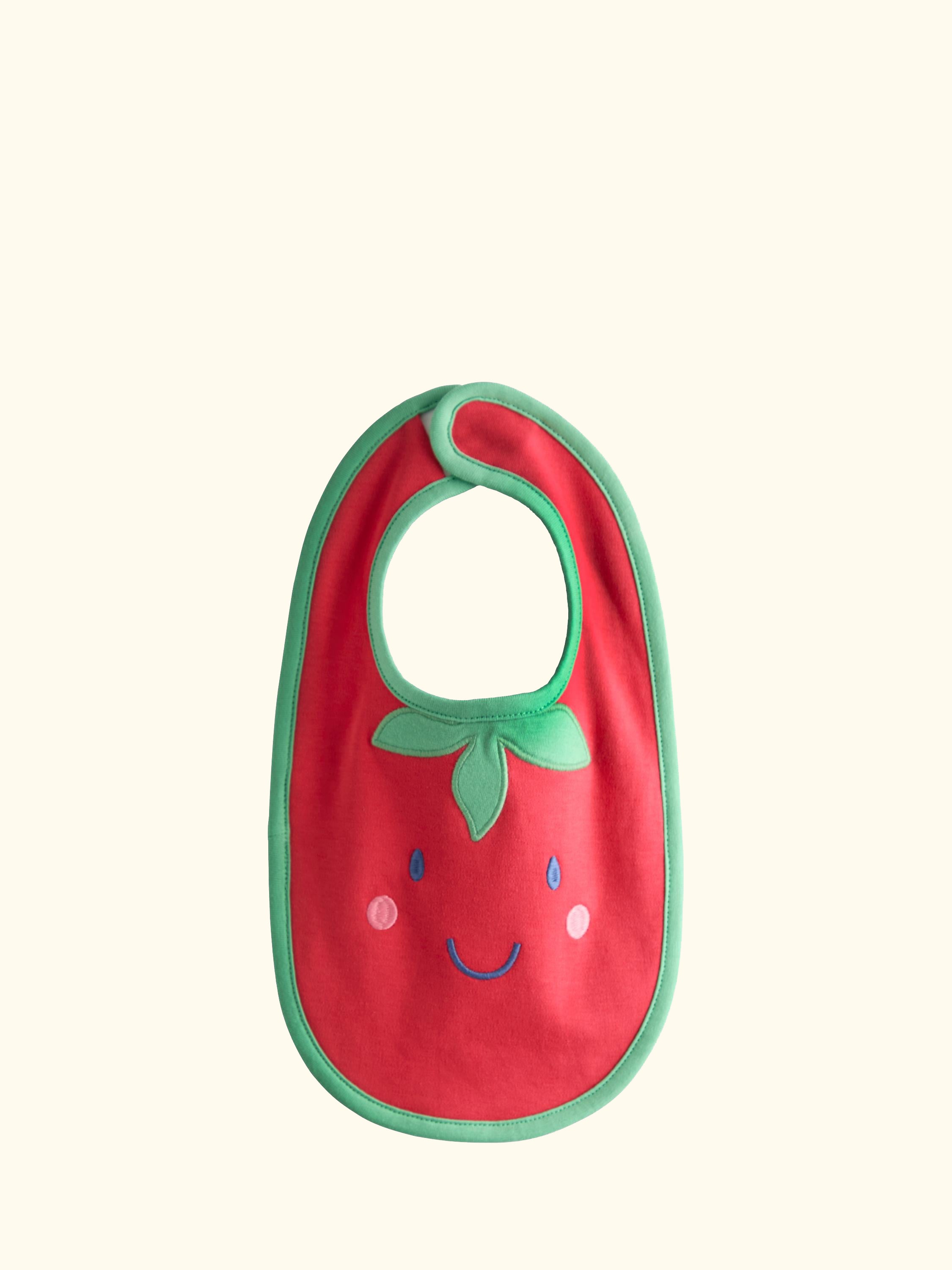 Baby Tomato Appliqué Cotton Footed Zip Sleepsuit, Green