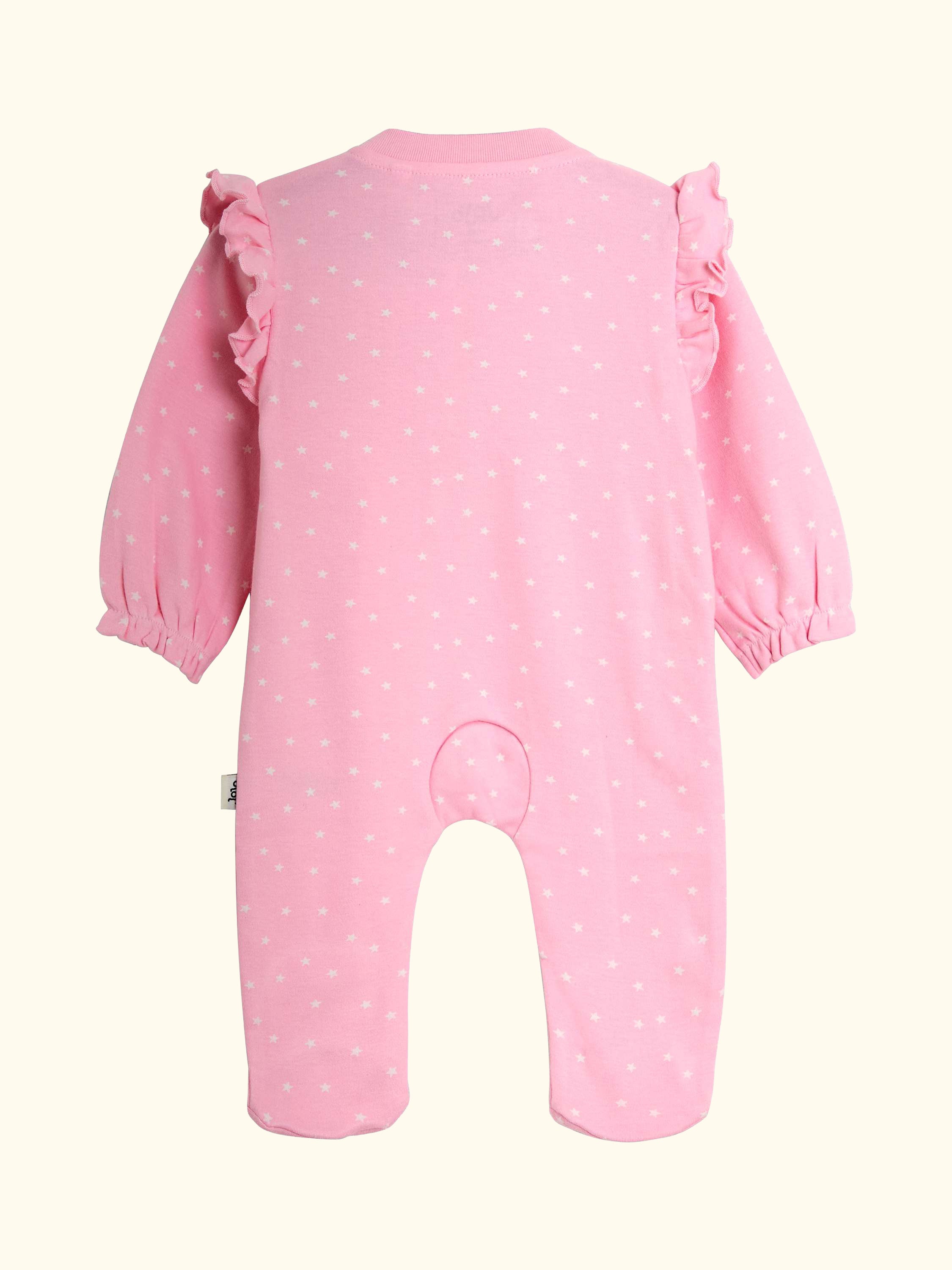 Baby Unicorn Frill Footed Sleepsuit, Pink
