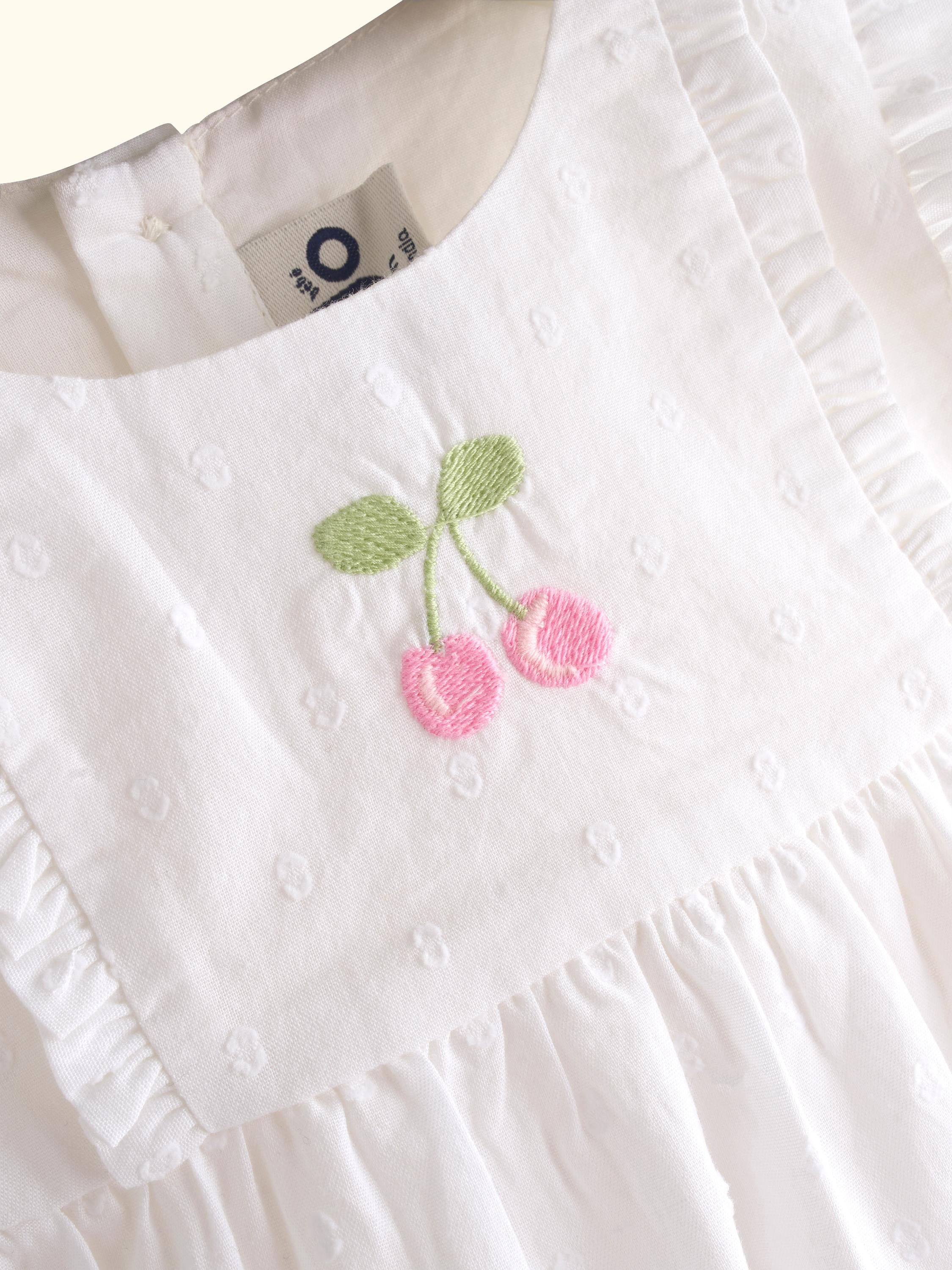 Baby Button Up Dress Set, Pure White
