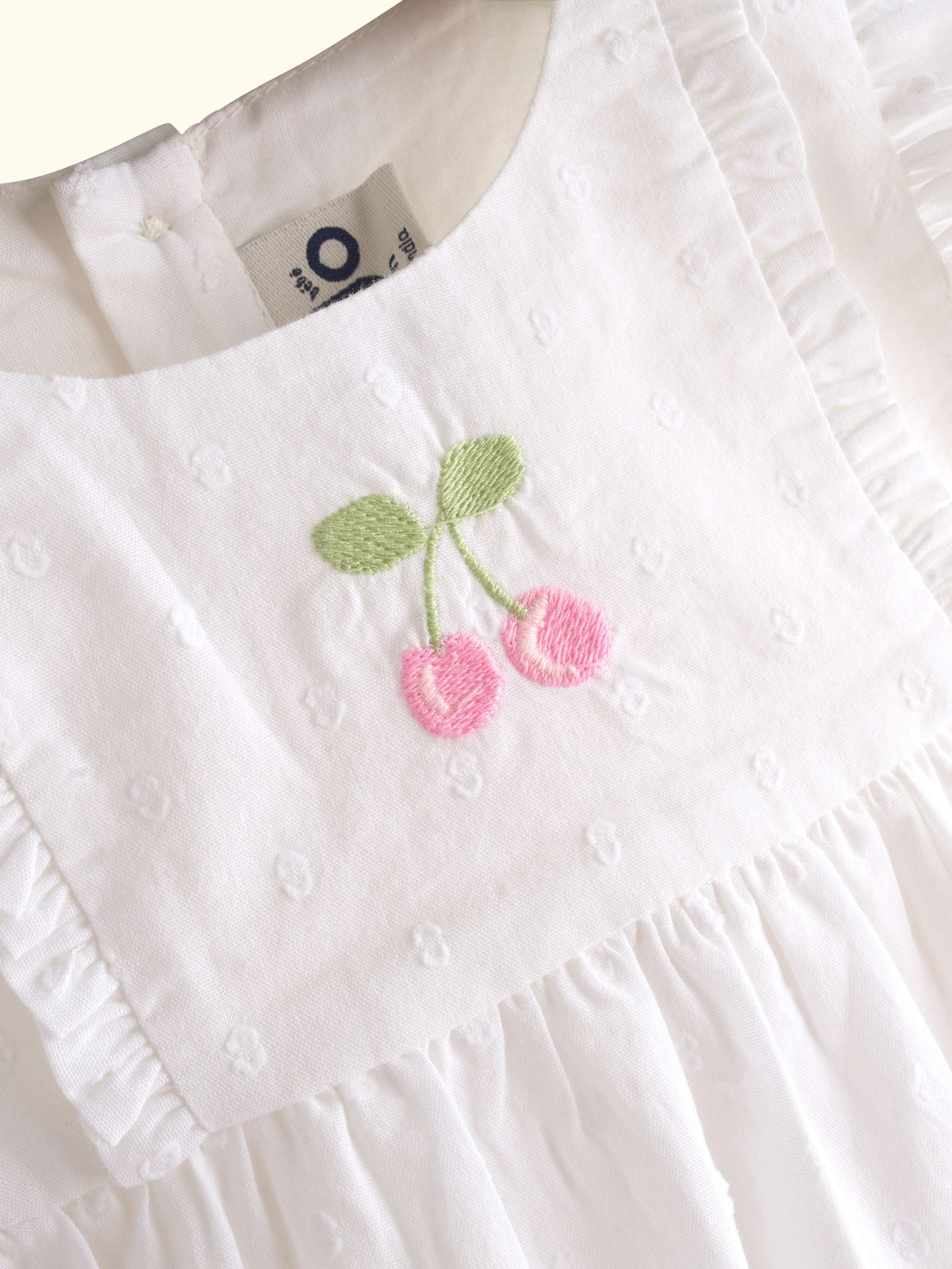 Baby Button Up Dress Set, Pure White