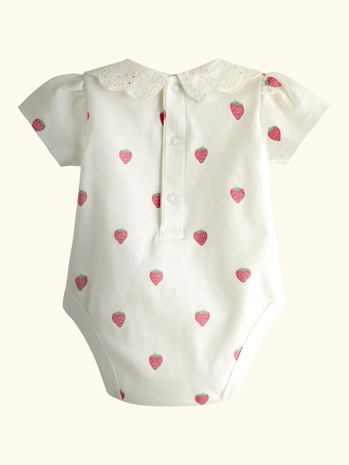 Baby Strawberry Bodysuit and Dungarees Set, Pink